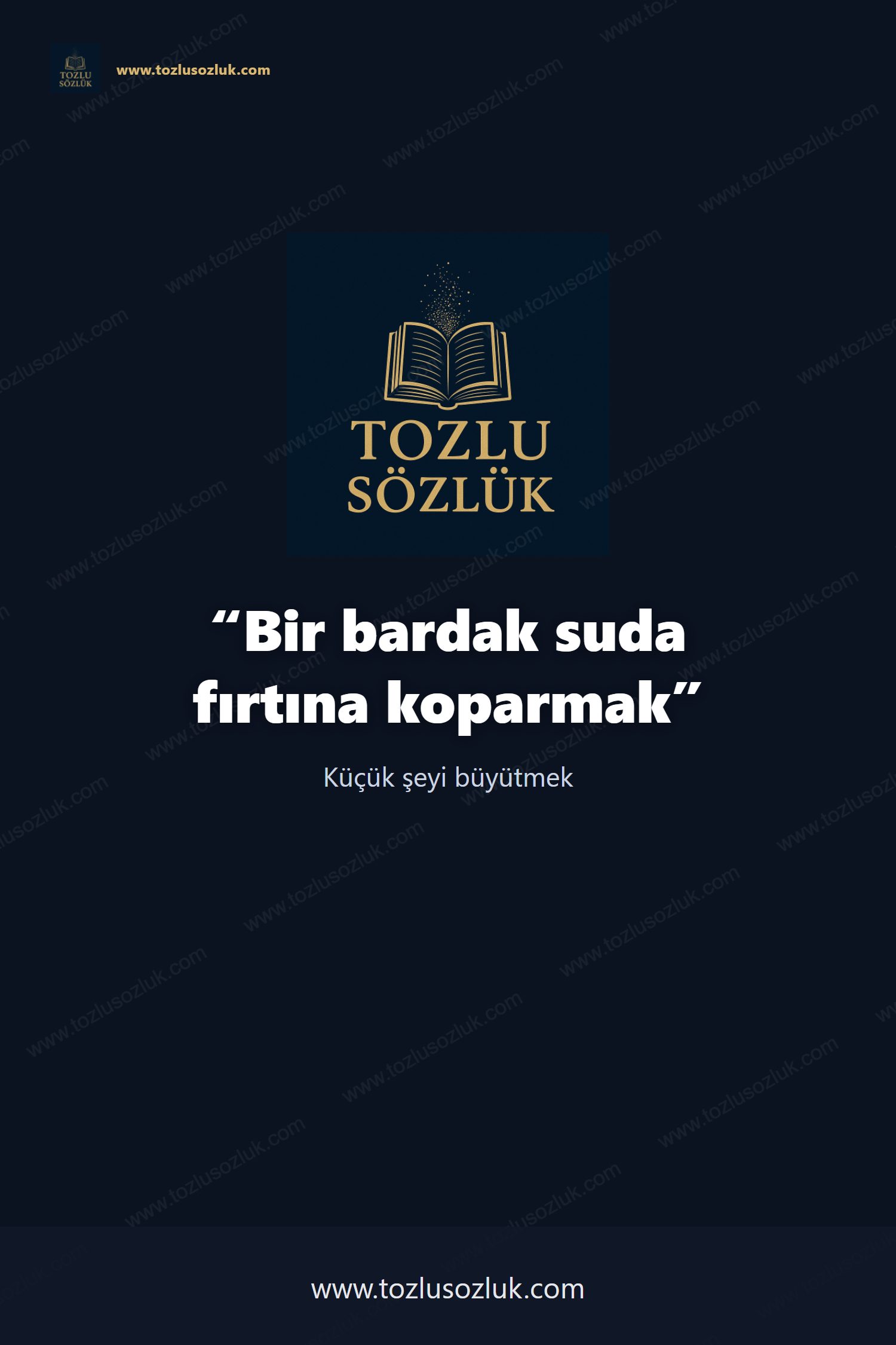Bir bardak suda fırtına koparmak Pinterest görseli