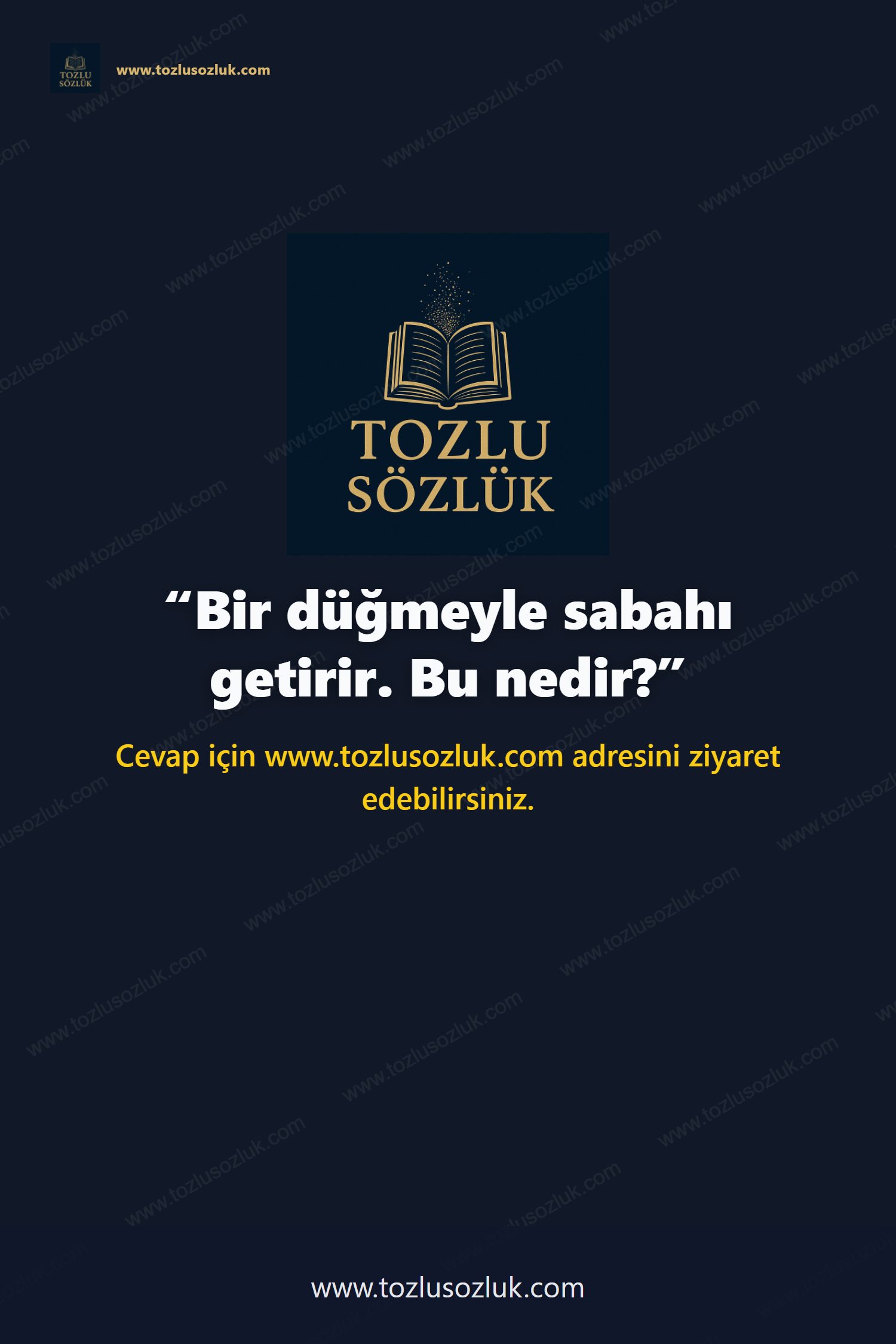 Bir düğmeyle sabahı getirir. Bu nedir? Pinterest görseli