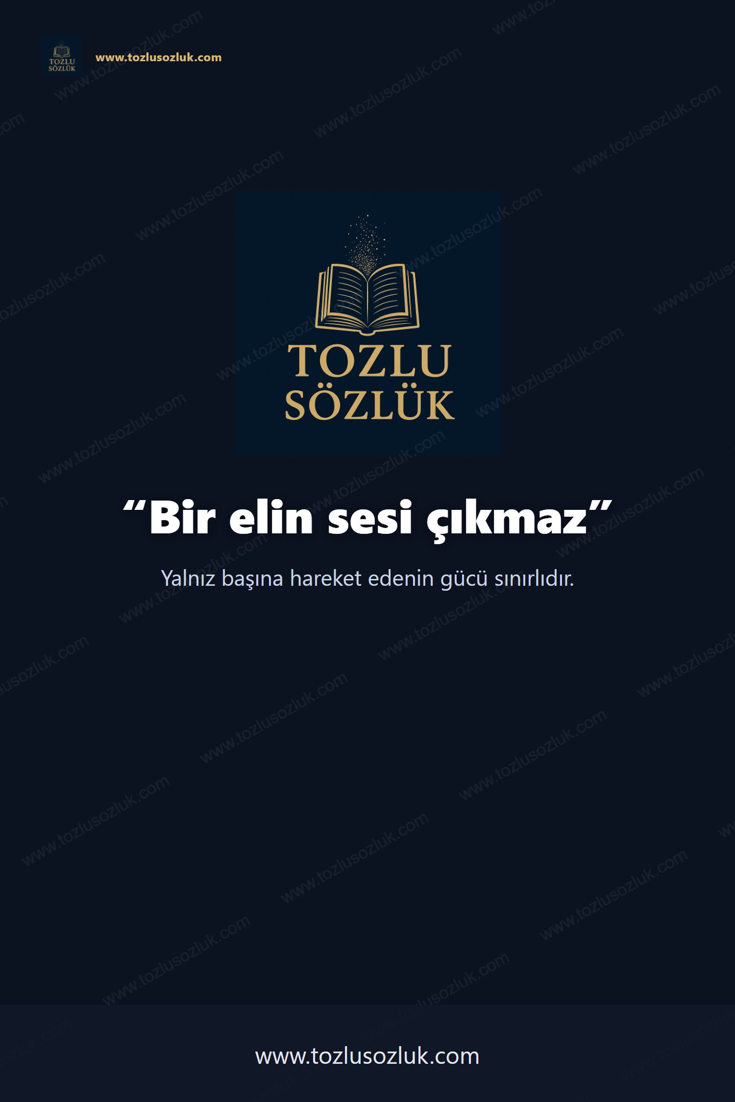 Bir elin sesi çıkmaz Pinterest görseli