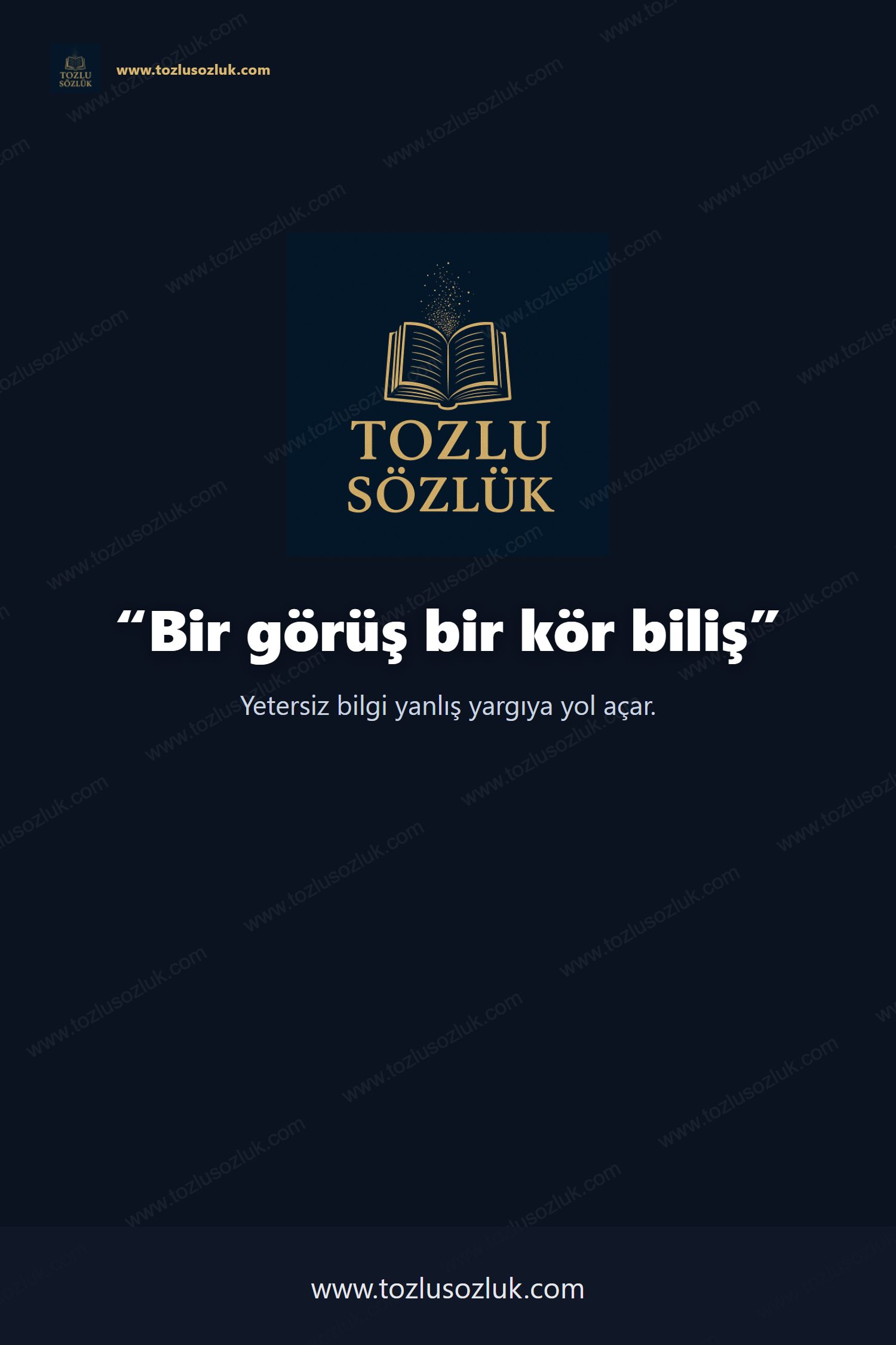 Bir görüş bir kör biliş Pinterest görseli