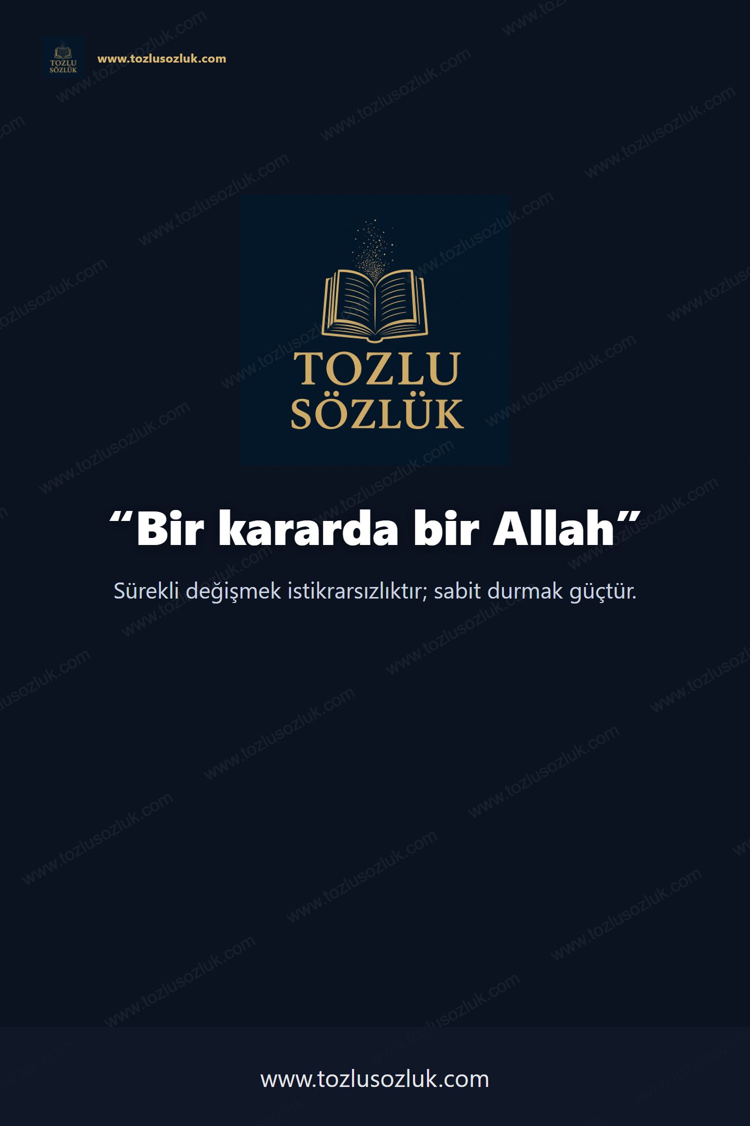 Bir kararda bir Allah Pinterest görseli