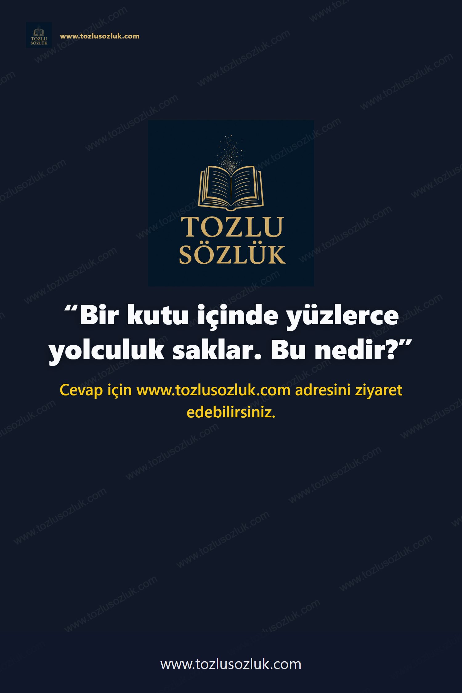 Bir kutu içinde yüzlerce yolculuk saklar. Bu nedir? Pinterest görseli
