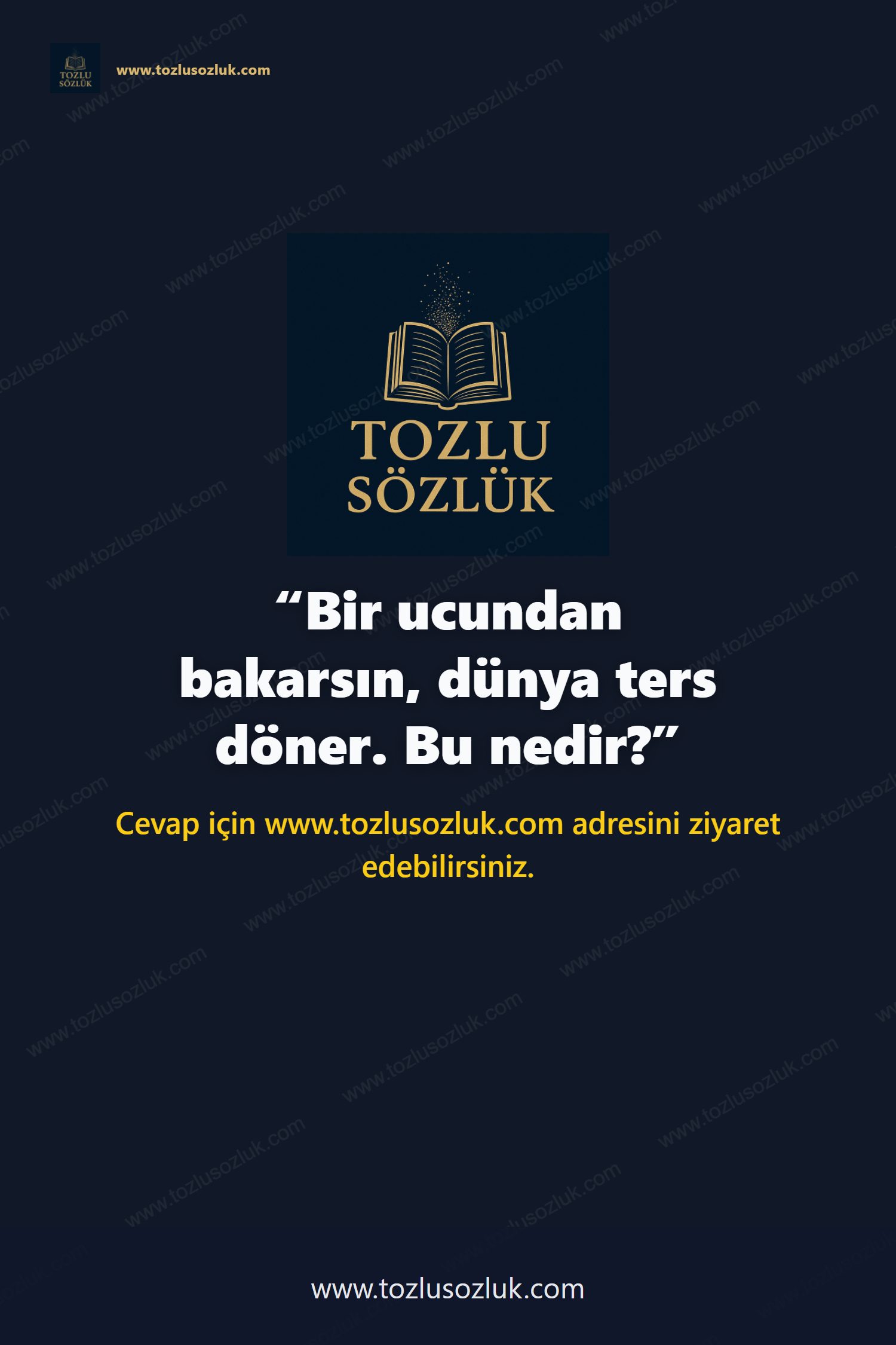 Bir ucundan bakarsın, dünya ters döner. Bu nedir? Pinterest görseli