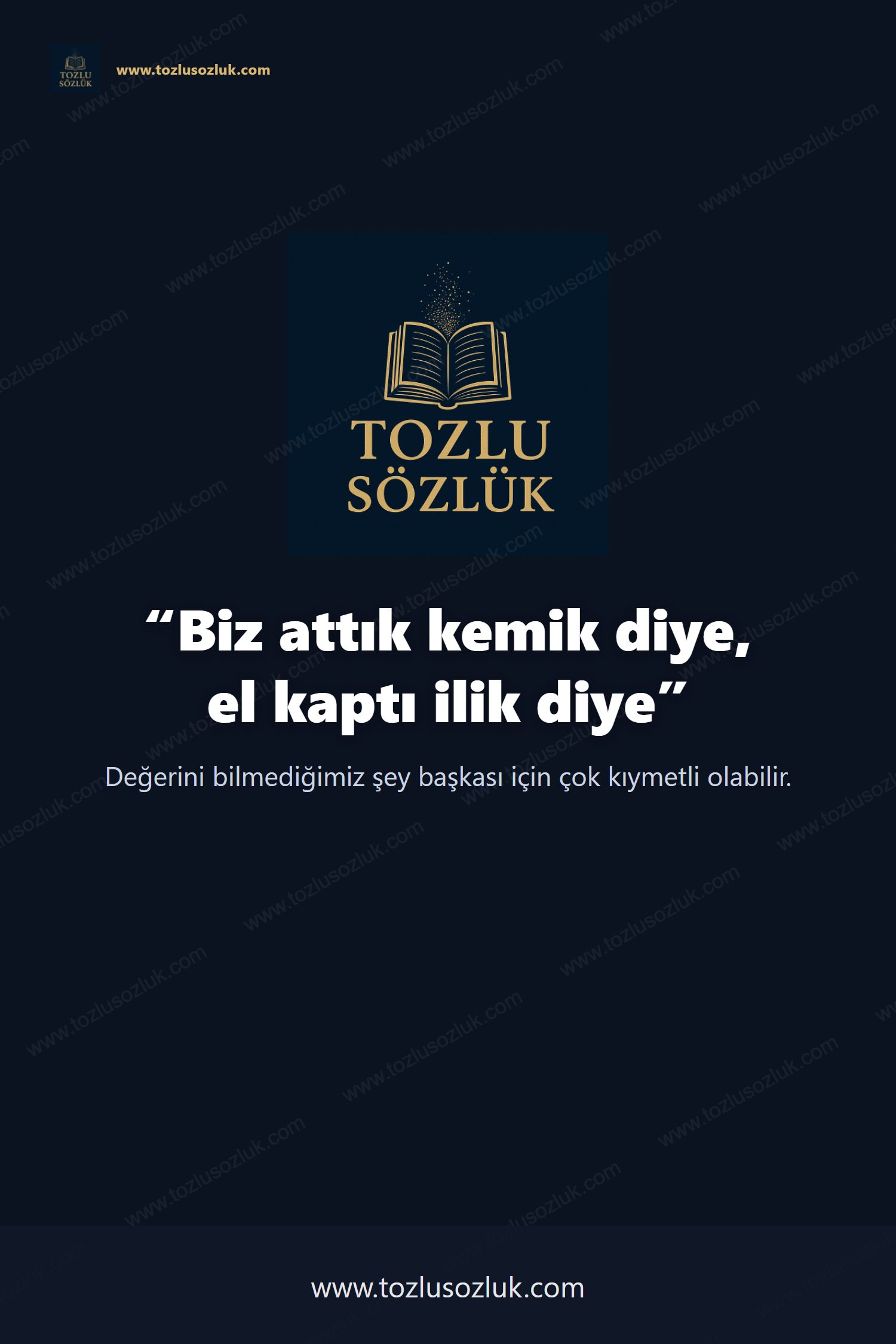 Biz attık kemik diye, el kaptı ilik diye Pinterest görseli