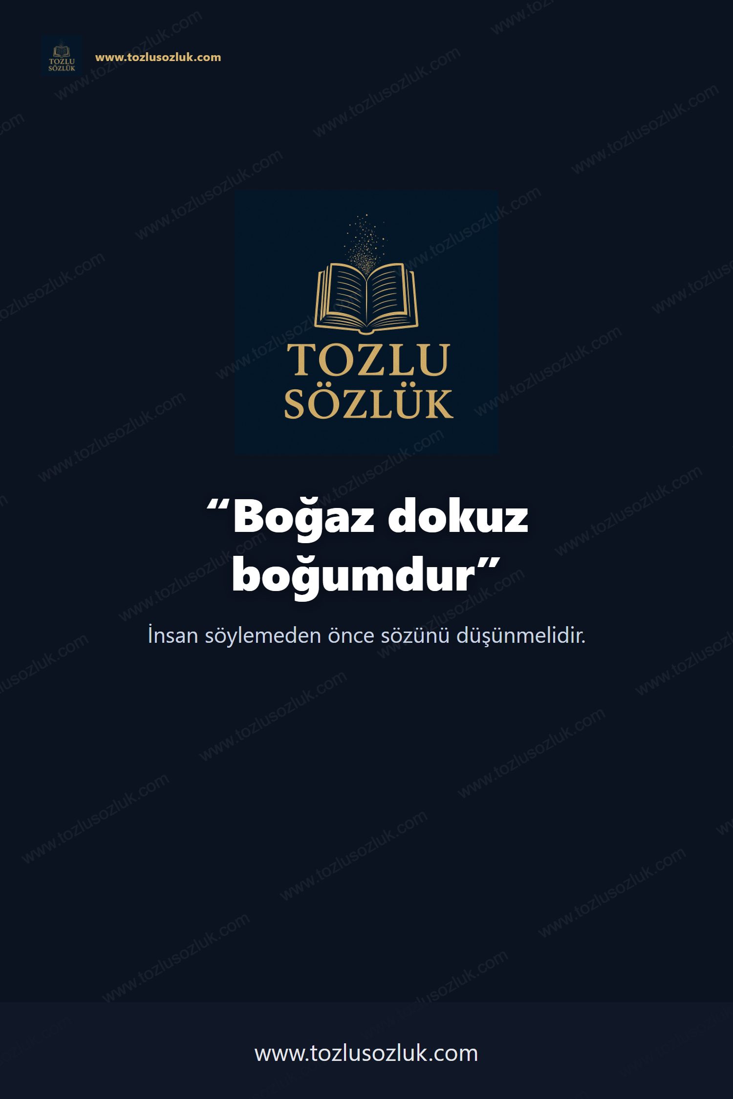 Boğaz dokuz boğumdur Pinterest görseli