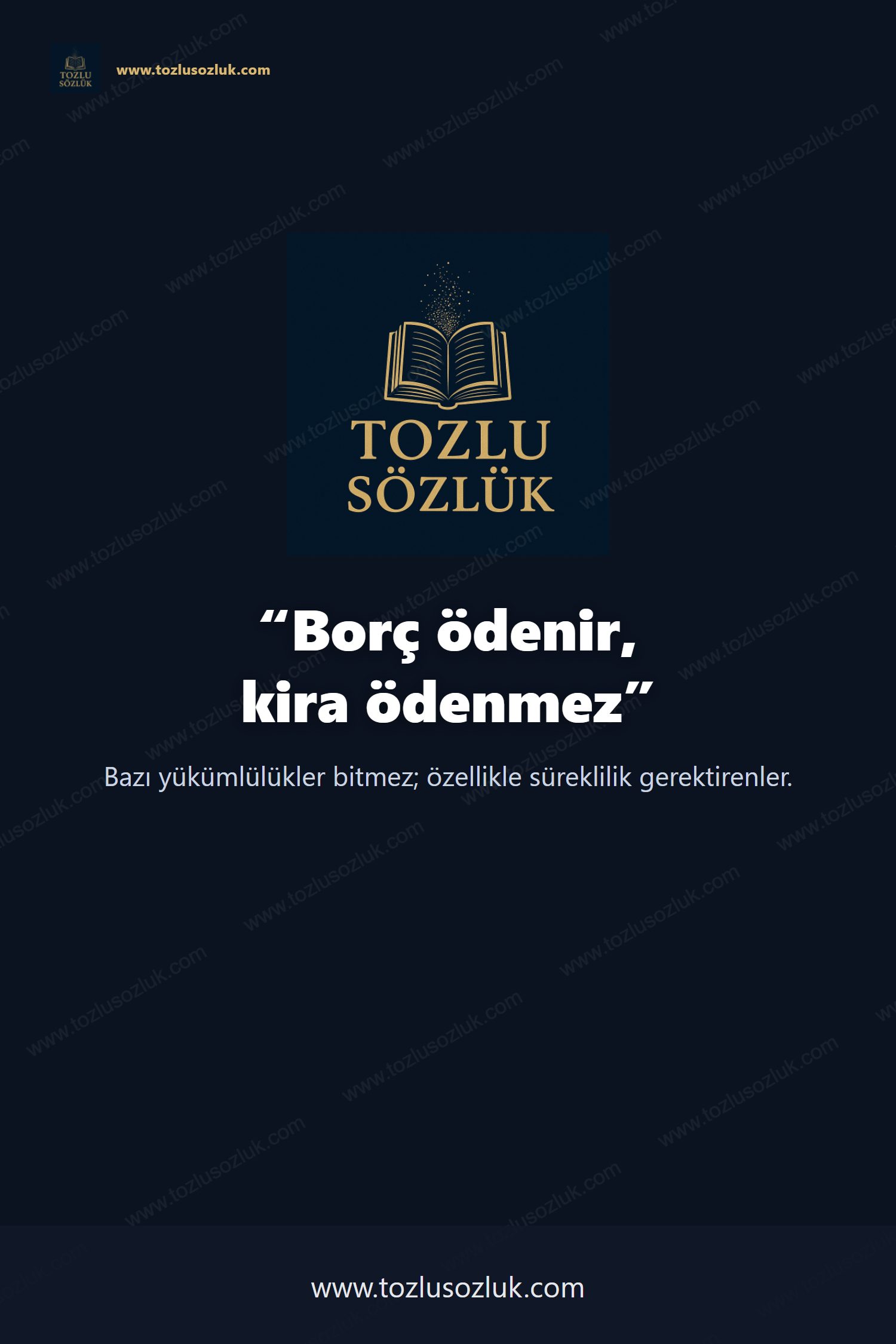 Borç ödenir, kira ödenmez Pinterest görseli