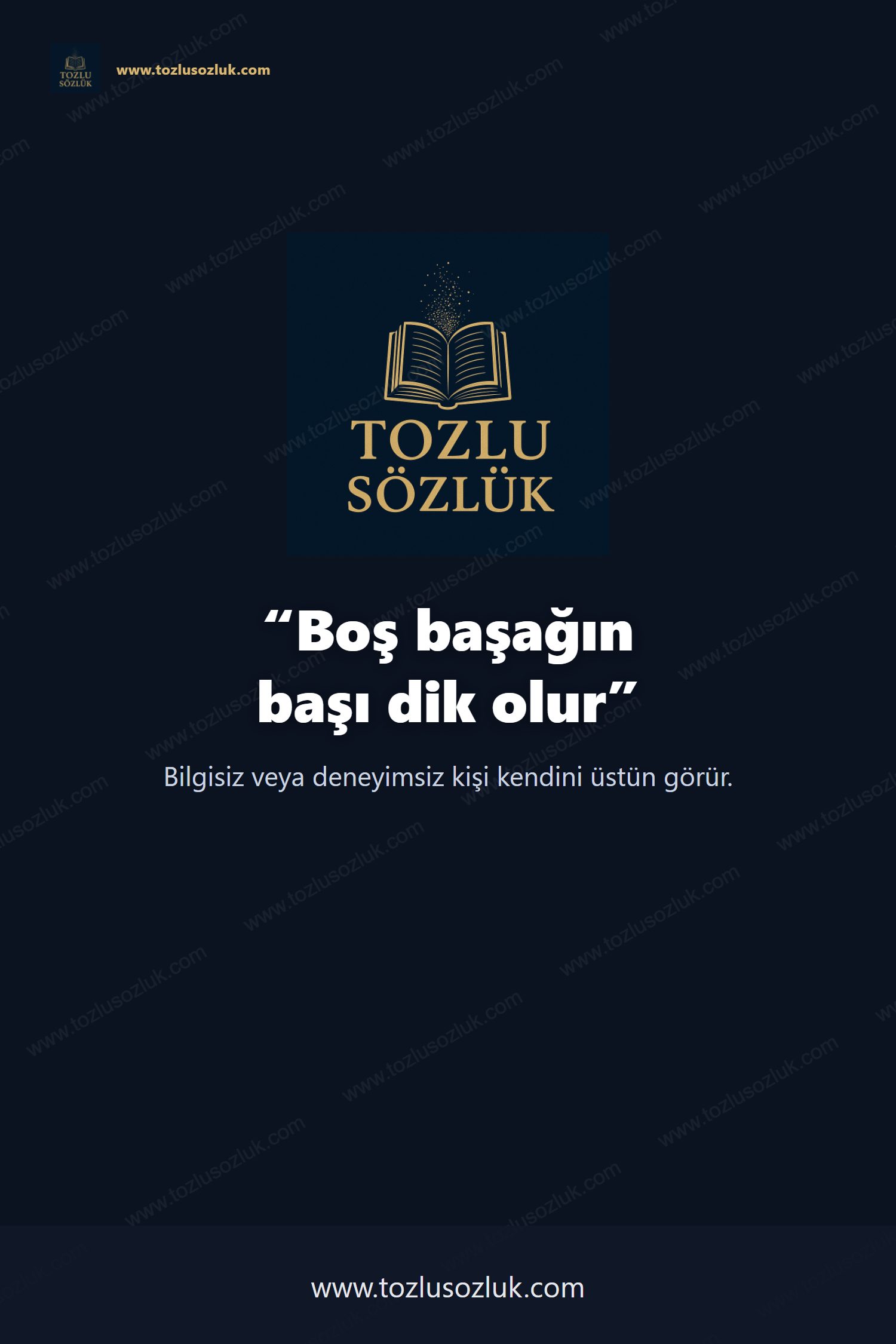 Boş başağın başı dik olur Pinterest görseli