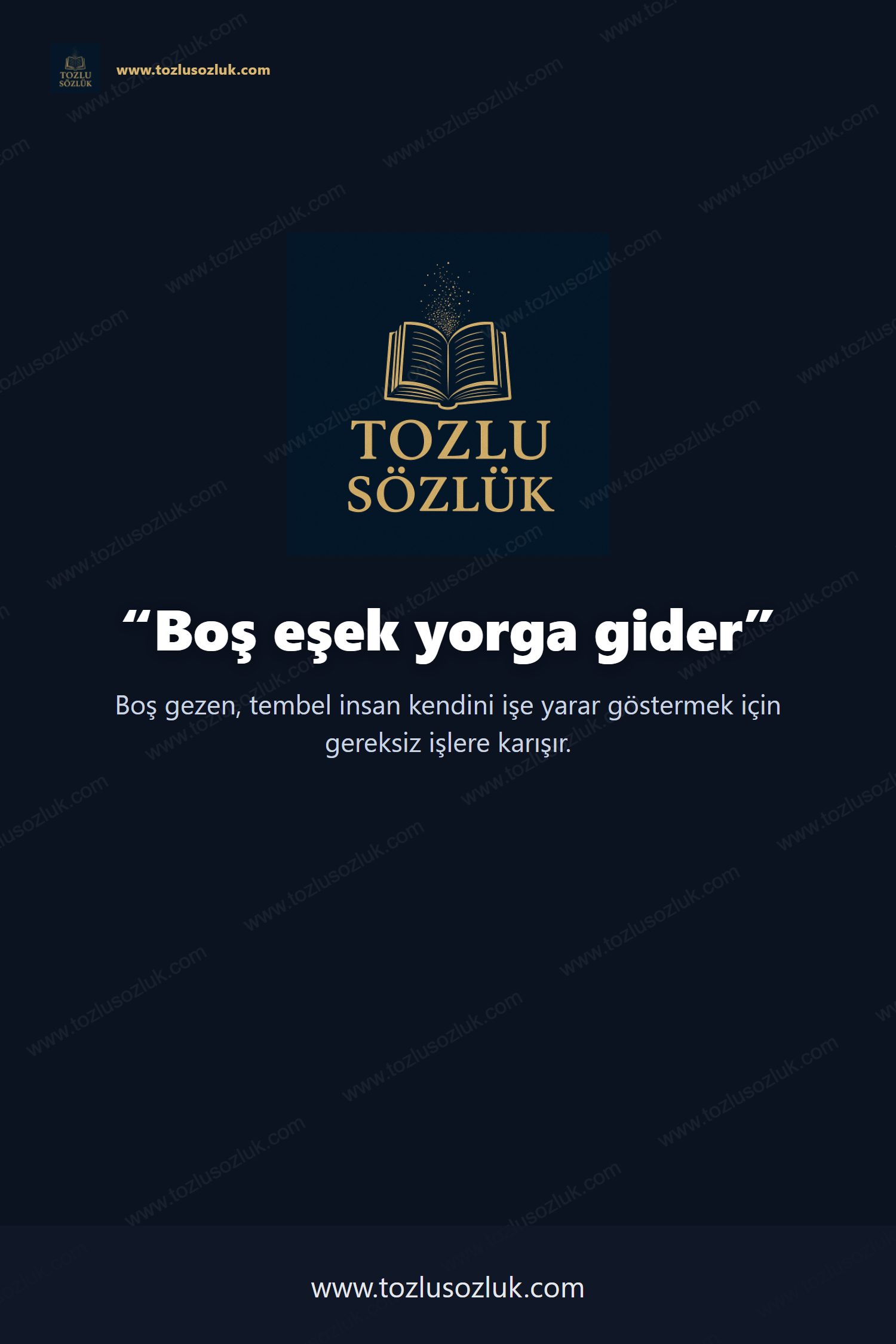 Boş eşek yorga gider Pinterest görseli