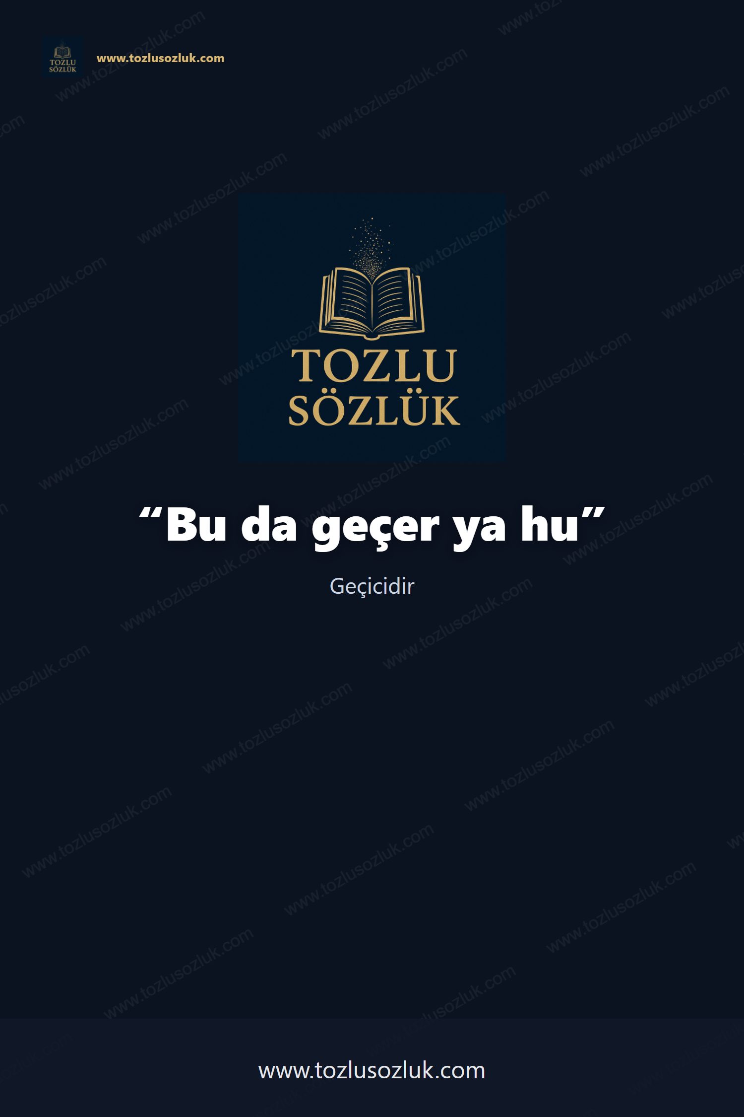 Bu da geçer ya hu Pinterest görseli