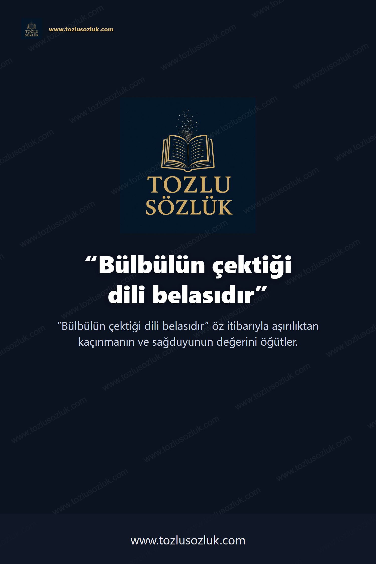 Bülbülün çektiği dili belasıdır Pinterest görseli
