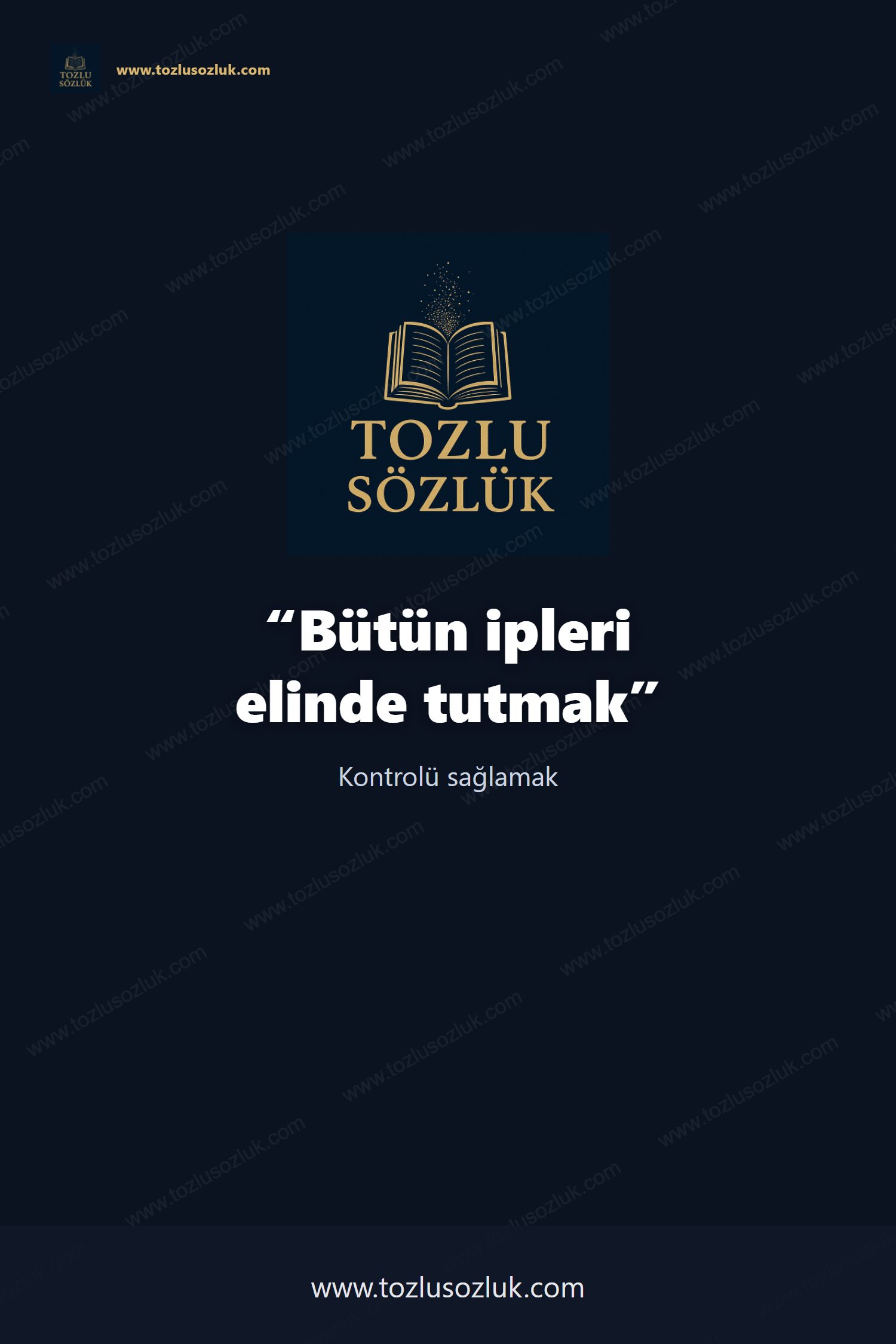 Bütün ipleri elinde tutmak Pinterest görseli