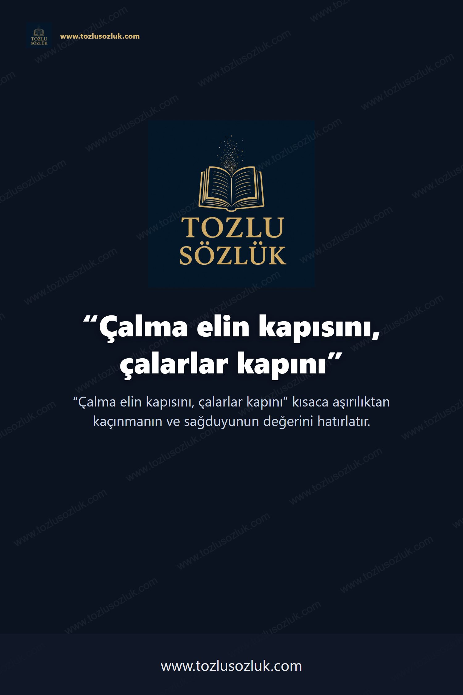 Çalma elin kapısını, çalarlar kapını Pinterest görseli