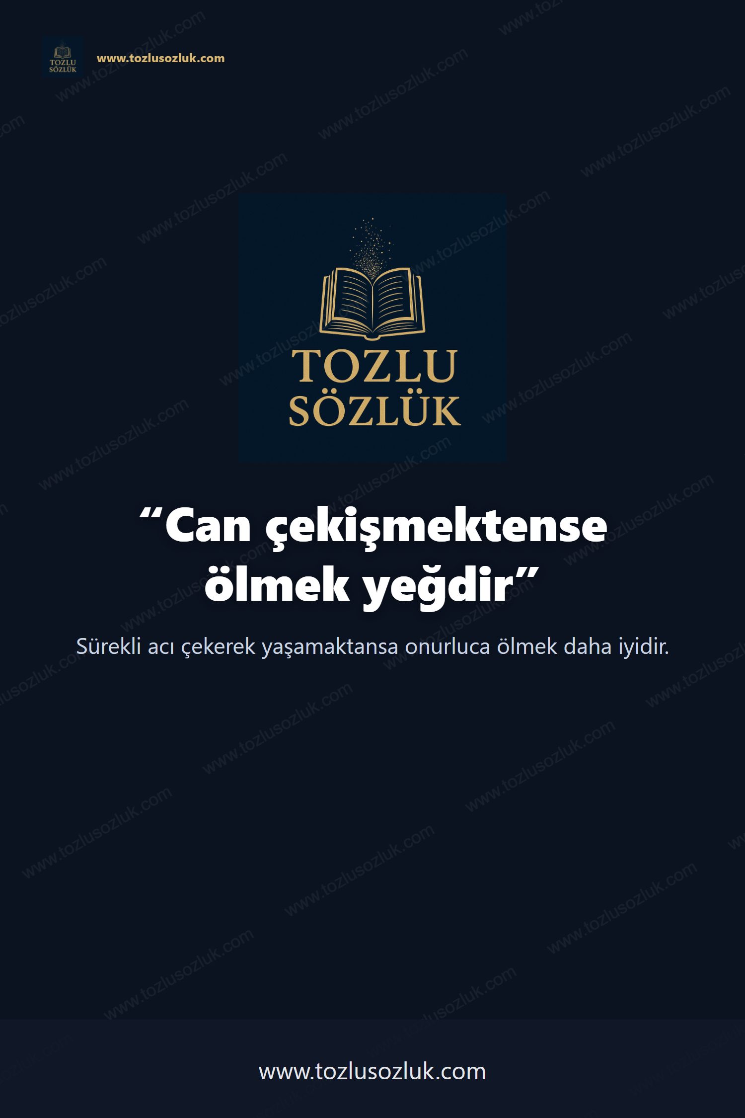 Can çekişmektense ölmek yeğdir Pinterest görseli