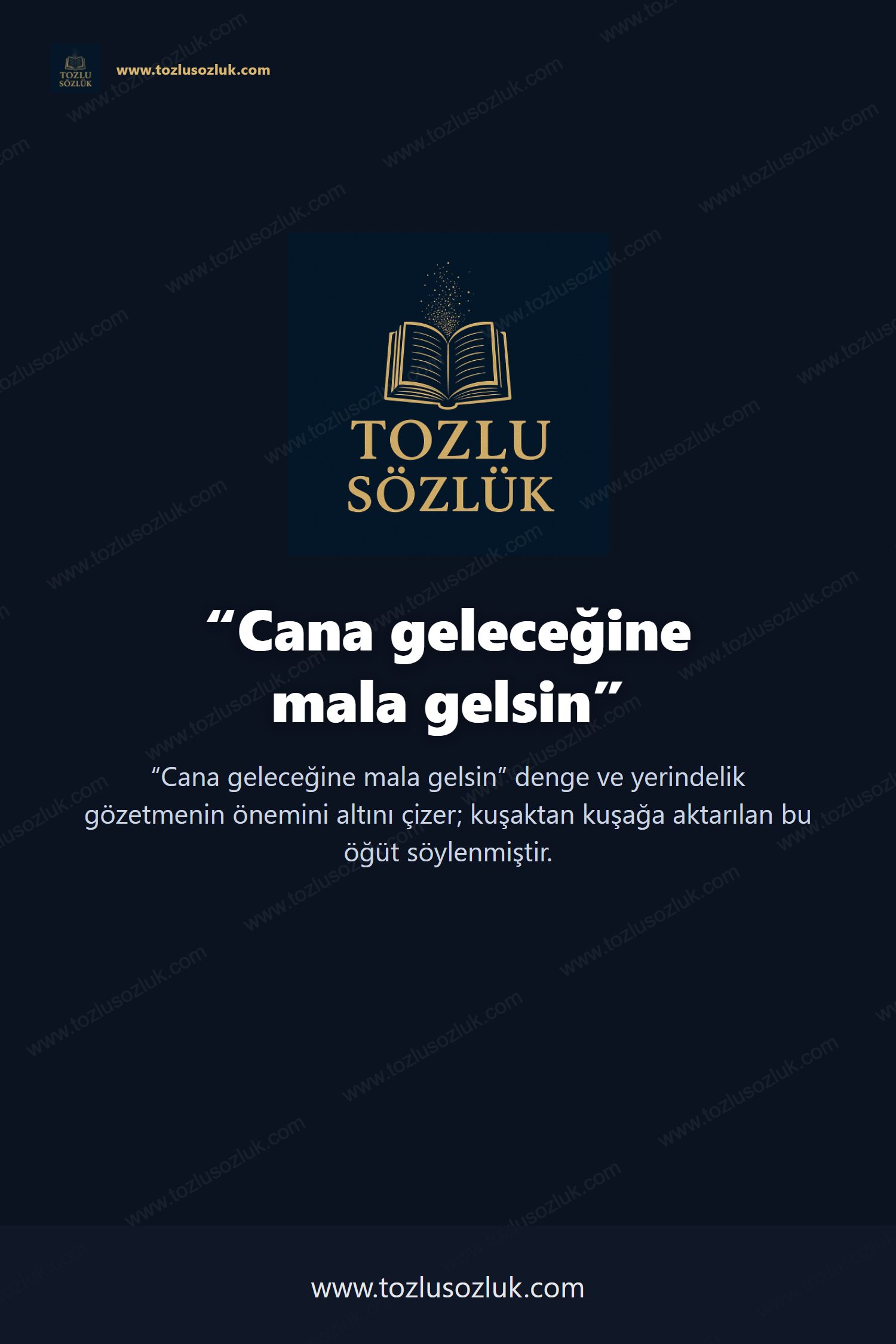 Cana geleceğine mala gelsin Pinterest görseli