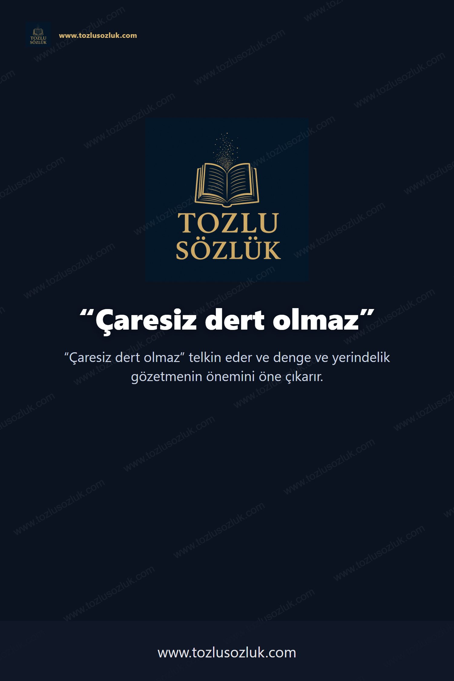 Çaresiz dert olmaz Pinterest görseli