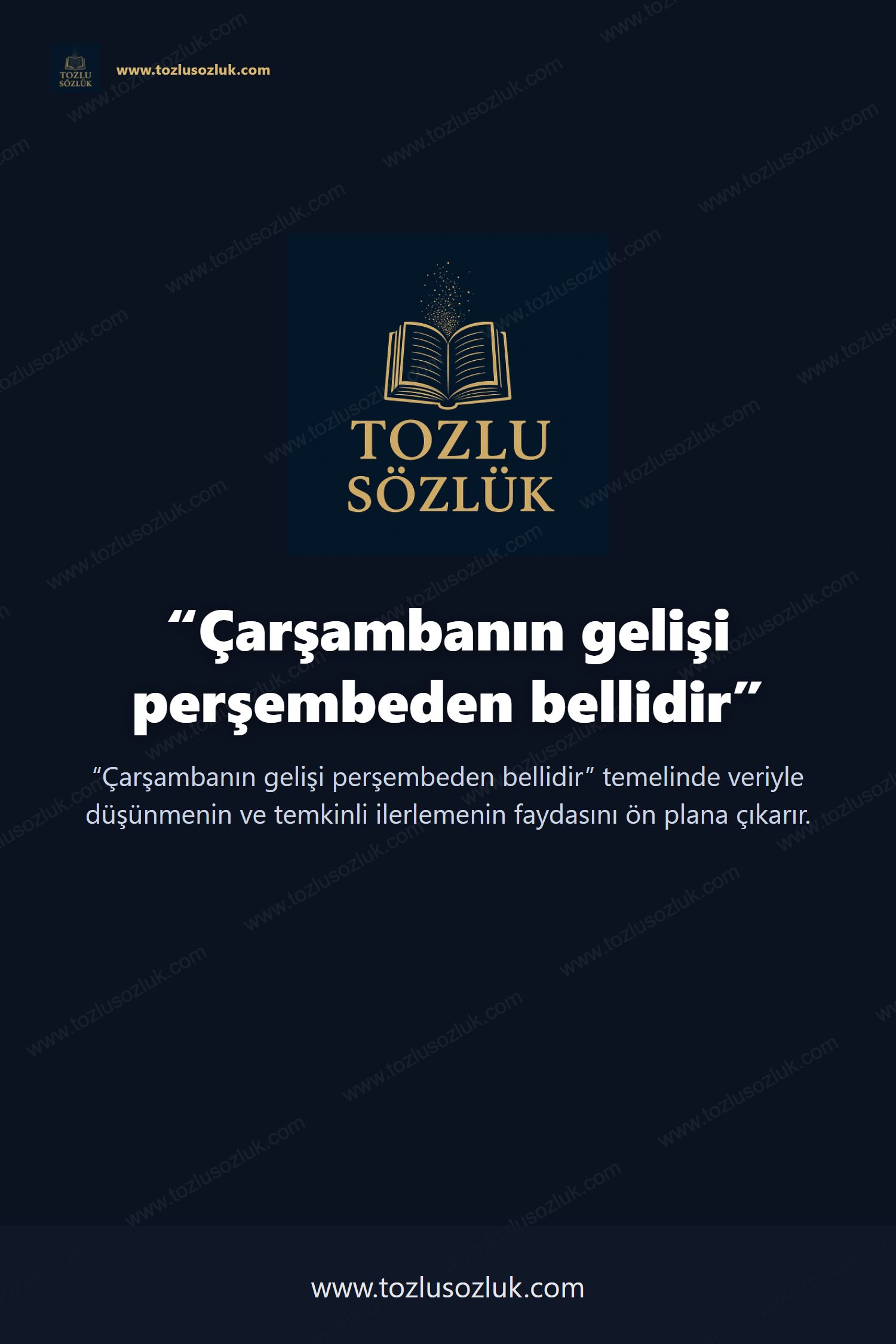 Çarşambanın gelişi perşembeden bellidir Pinterest görseli