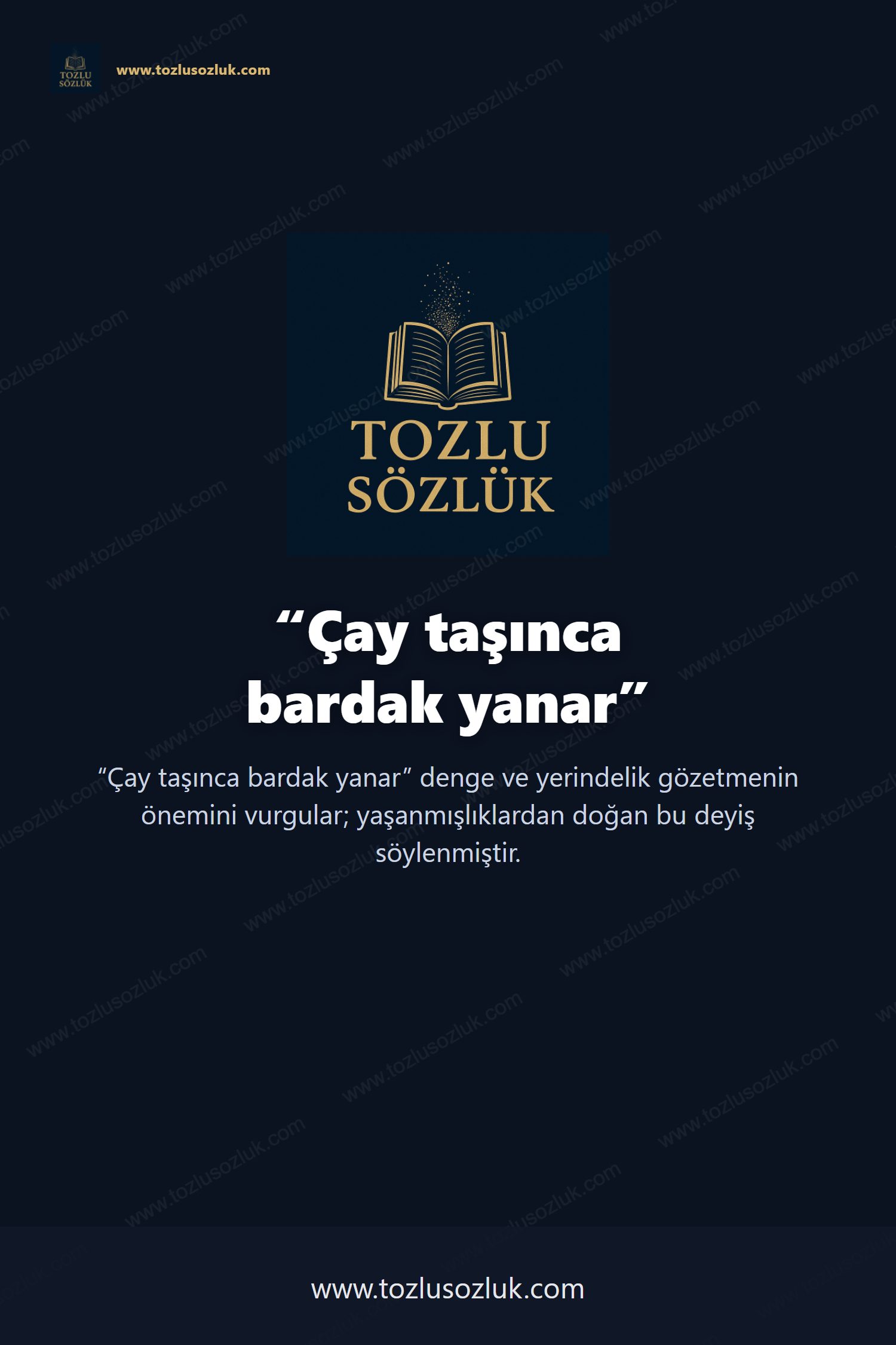 Çay taşınca bardak yanar Pinterest görseli