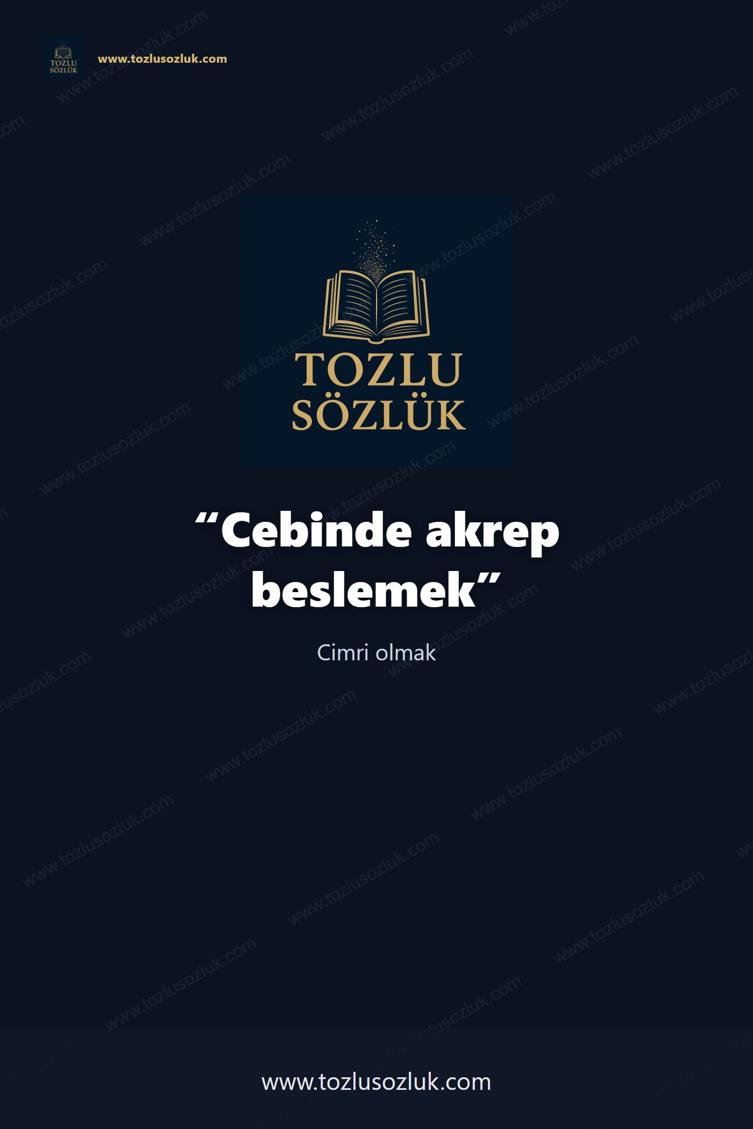 Cebinde akrep beslemek Pinterest görseli