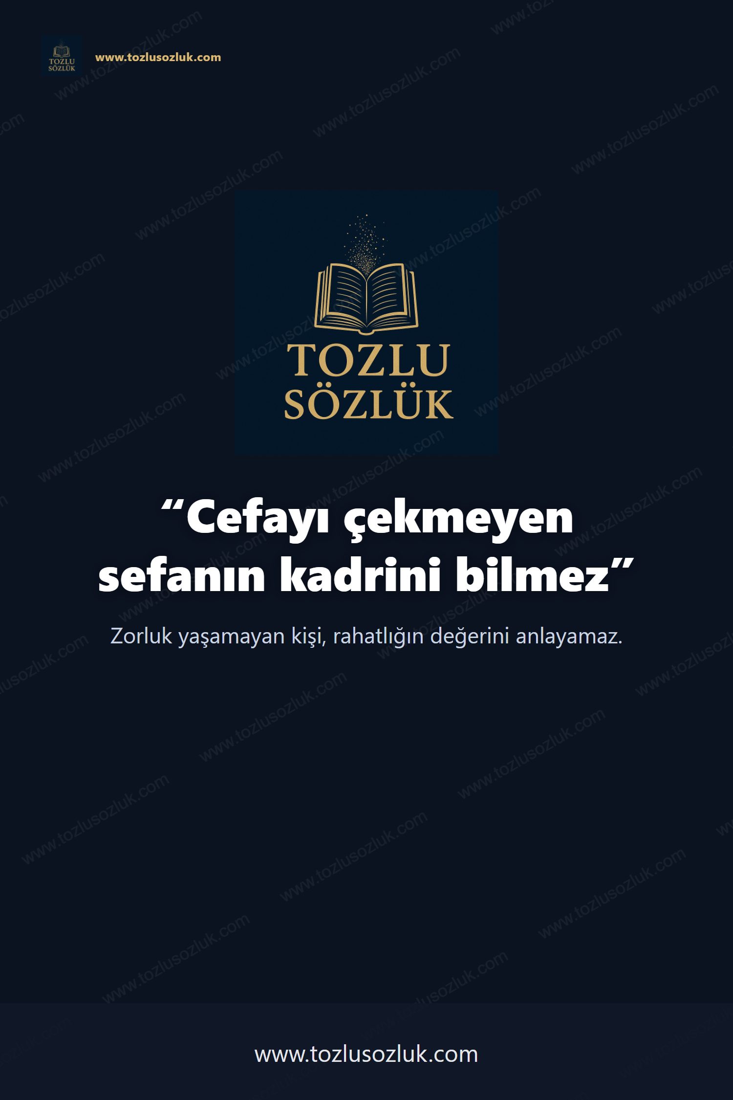 Cefayı çekmeyen sefanın kadrini bilmez Pinterest görseli