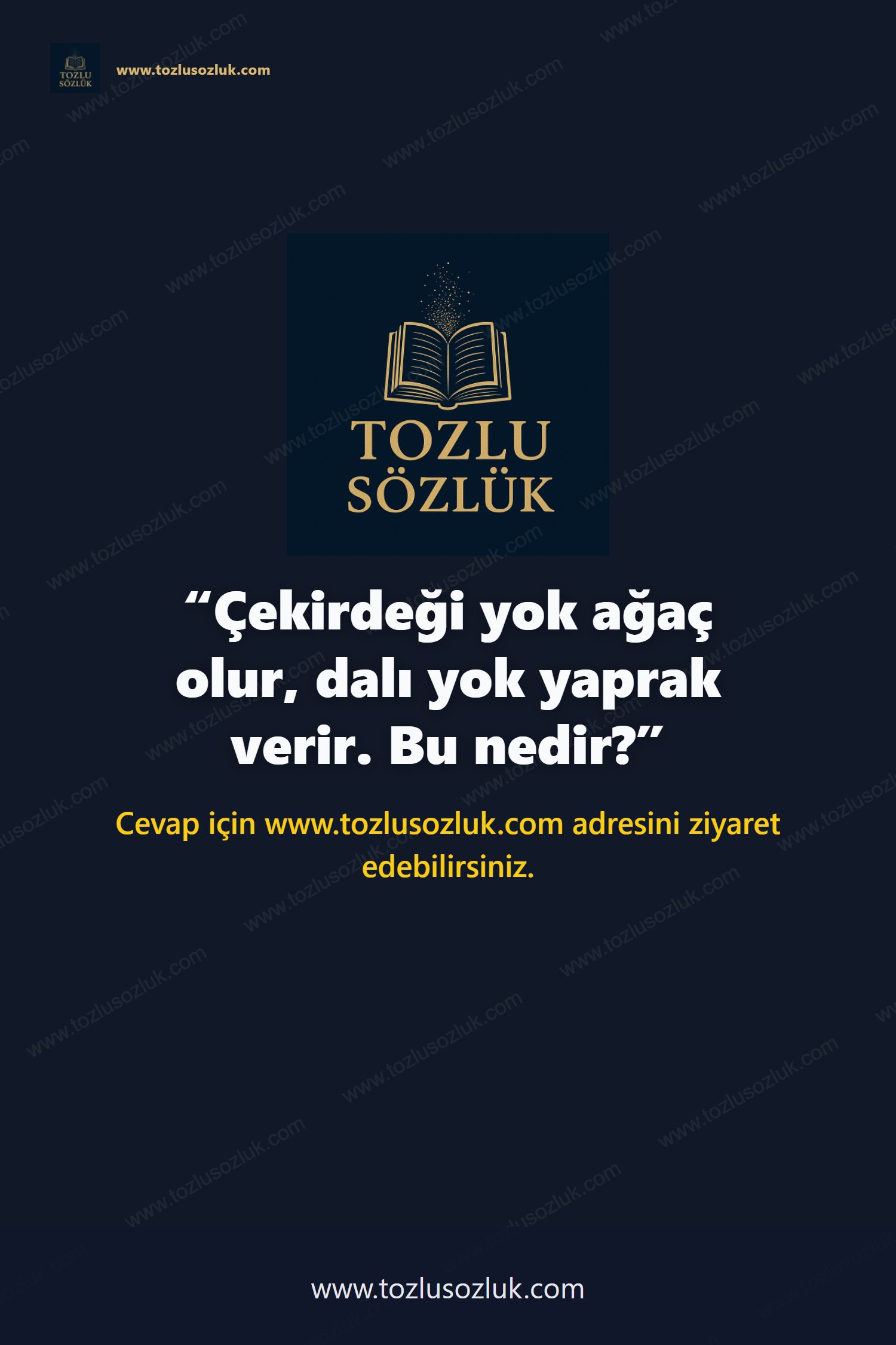 Çekirdeği yok ağaç olur, dalı yok yaprak verir. Bu nedir? Pinterest görseli