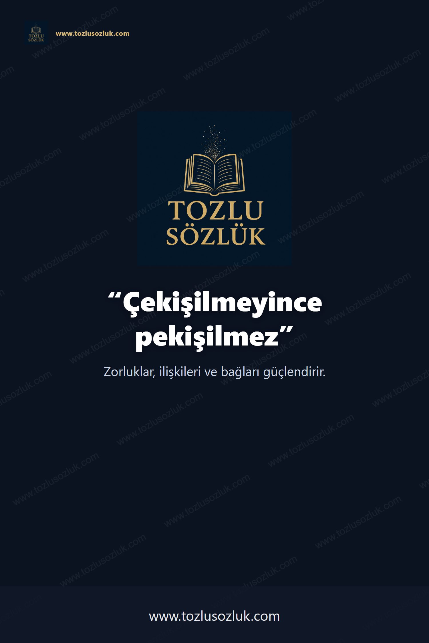 Çekişilmeyince pekişilmez Pinterest görseli