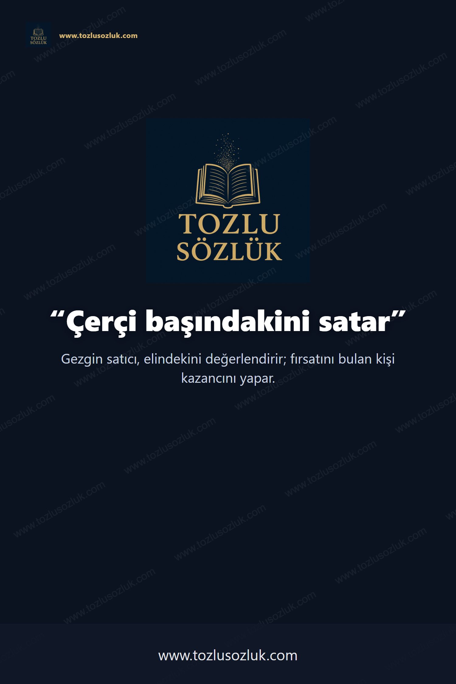 Çerçi başındakini satar Pinterest görseli