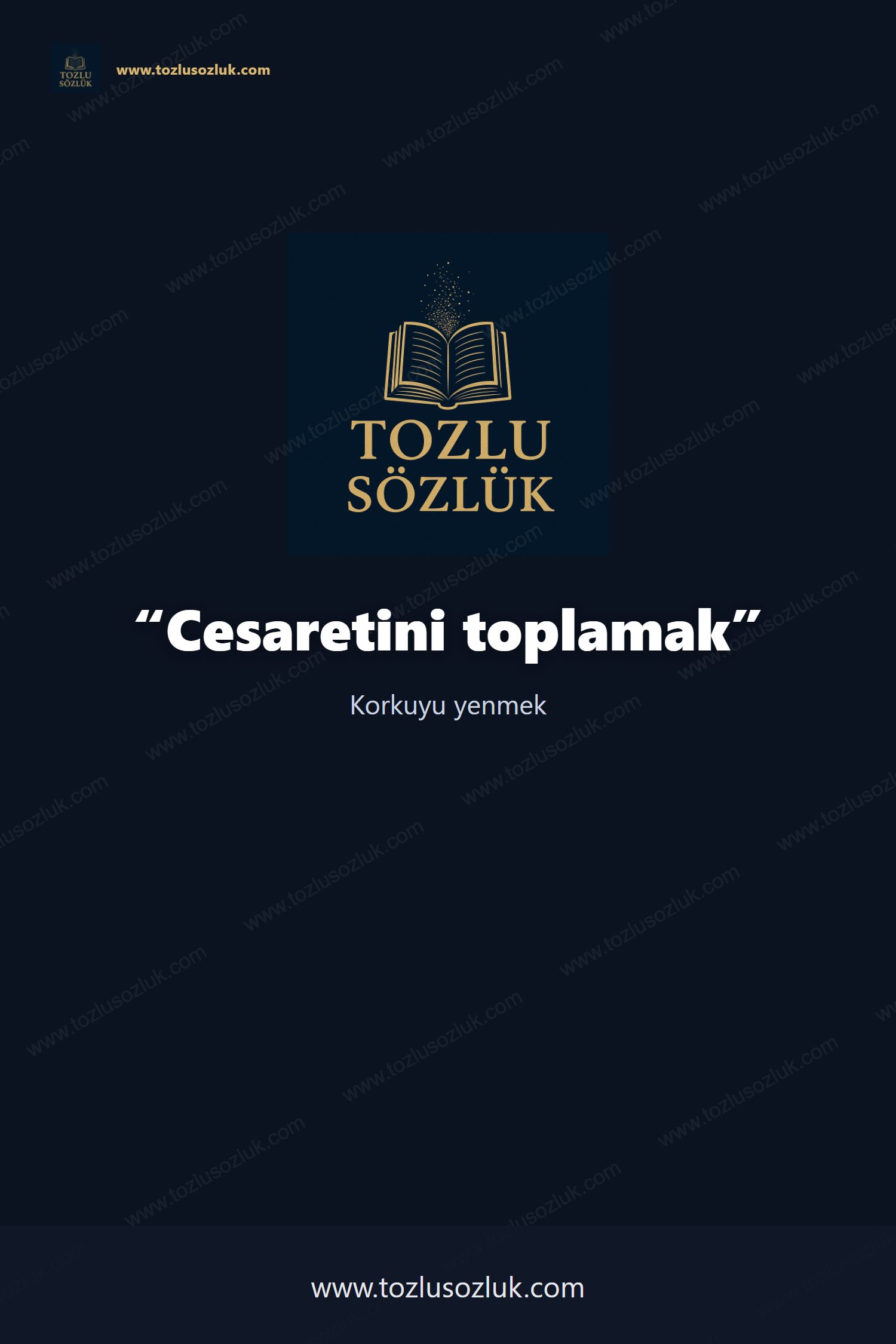 Cesaretini toplamak Pinterest görseli