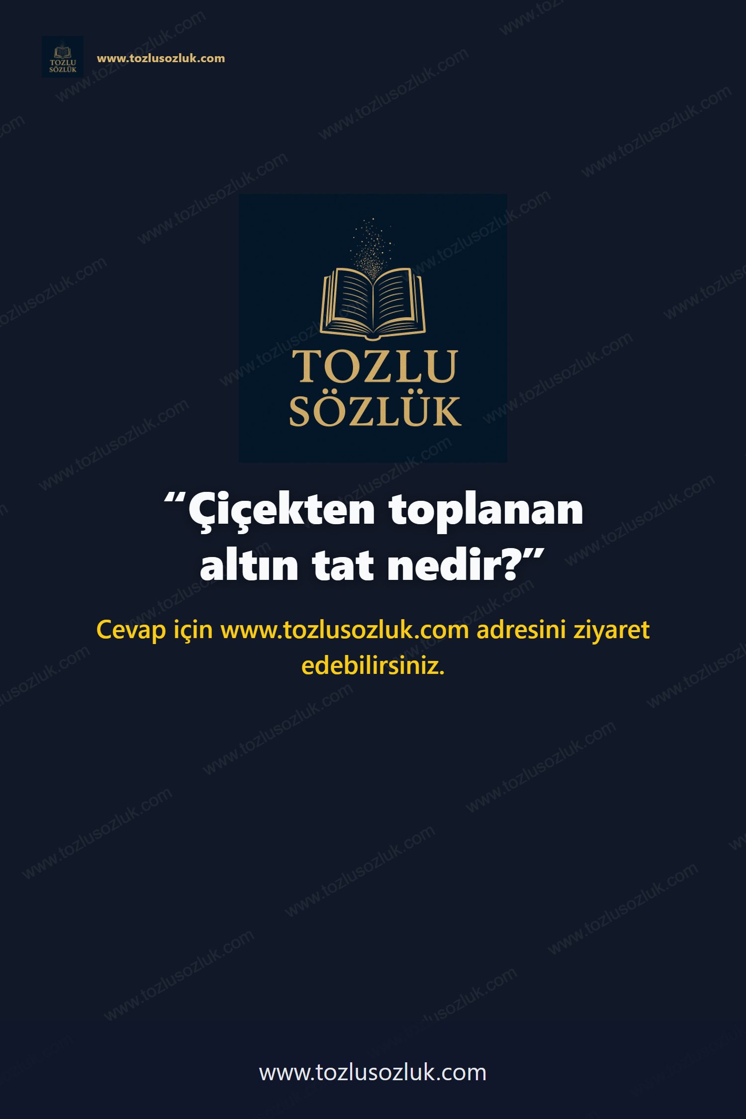 Çiçekten toplanan altın tat nedir? Pinterest görseli