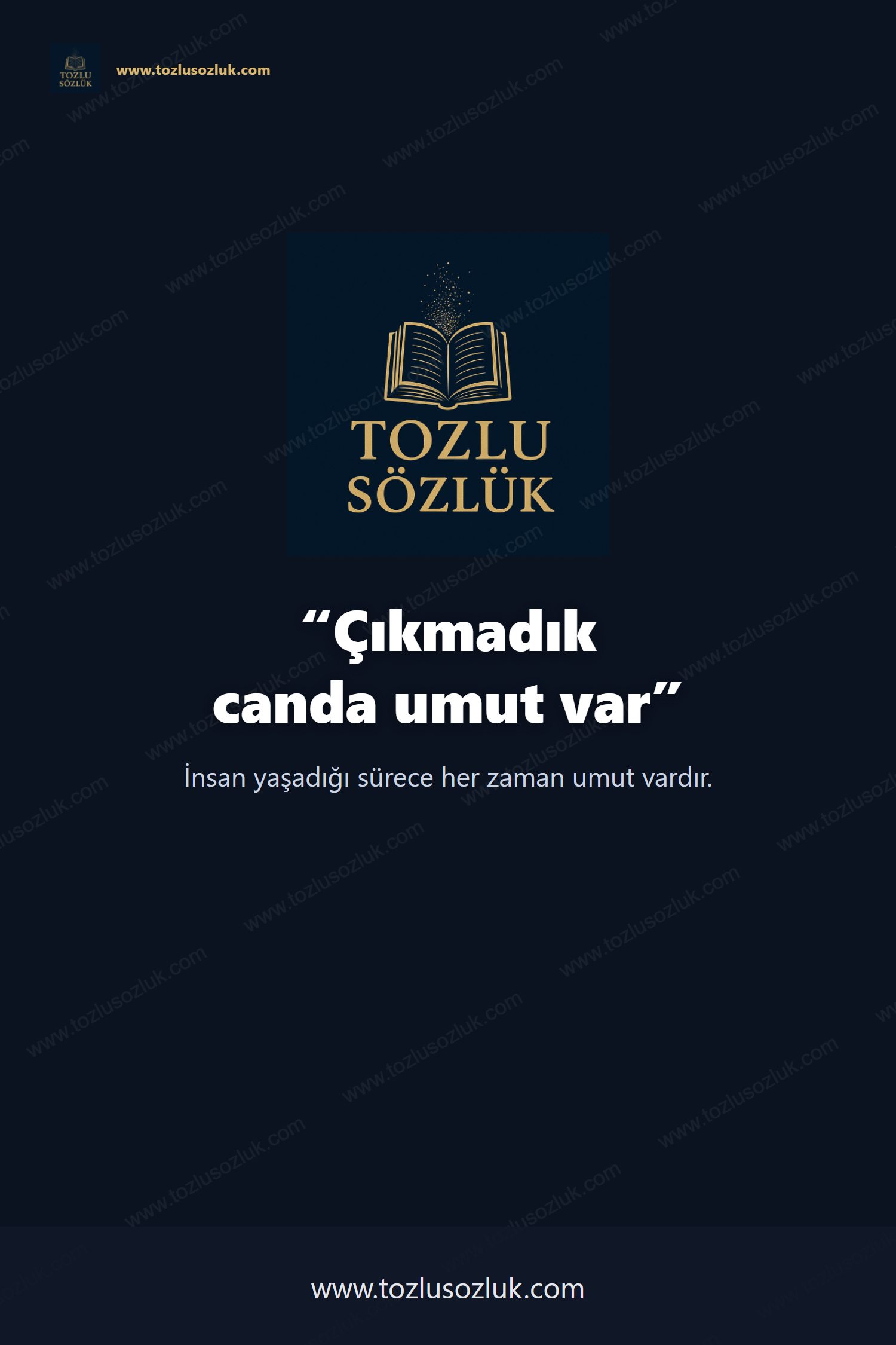 Çıkmadık canda umut var Pinterest görseli