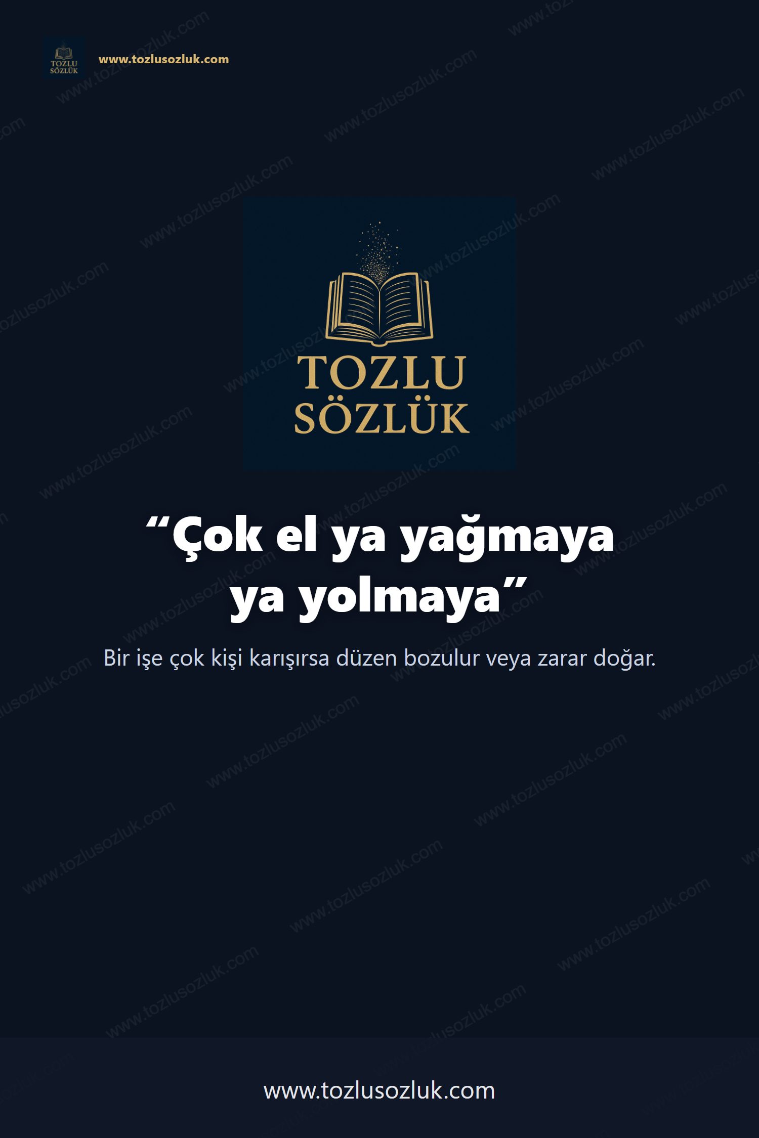 Çok el ya yağmaya ya yolmaya Pinterest görseli