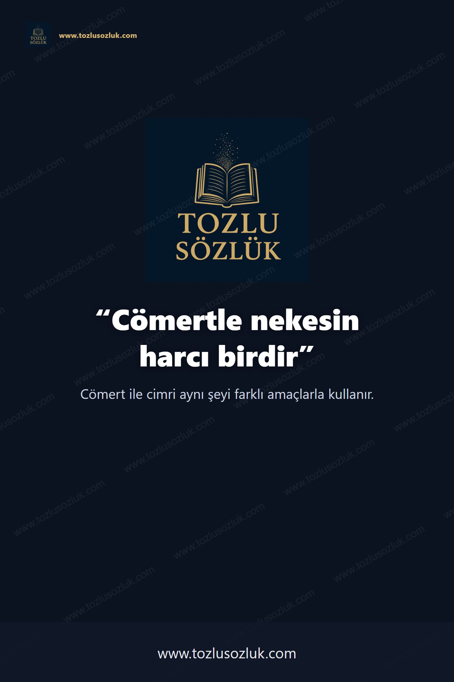 Cömertle nekesin harcı birdir Pinterest görseli