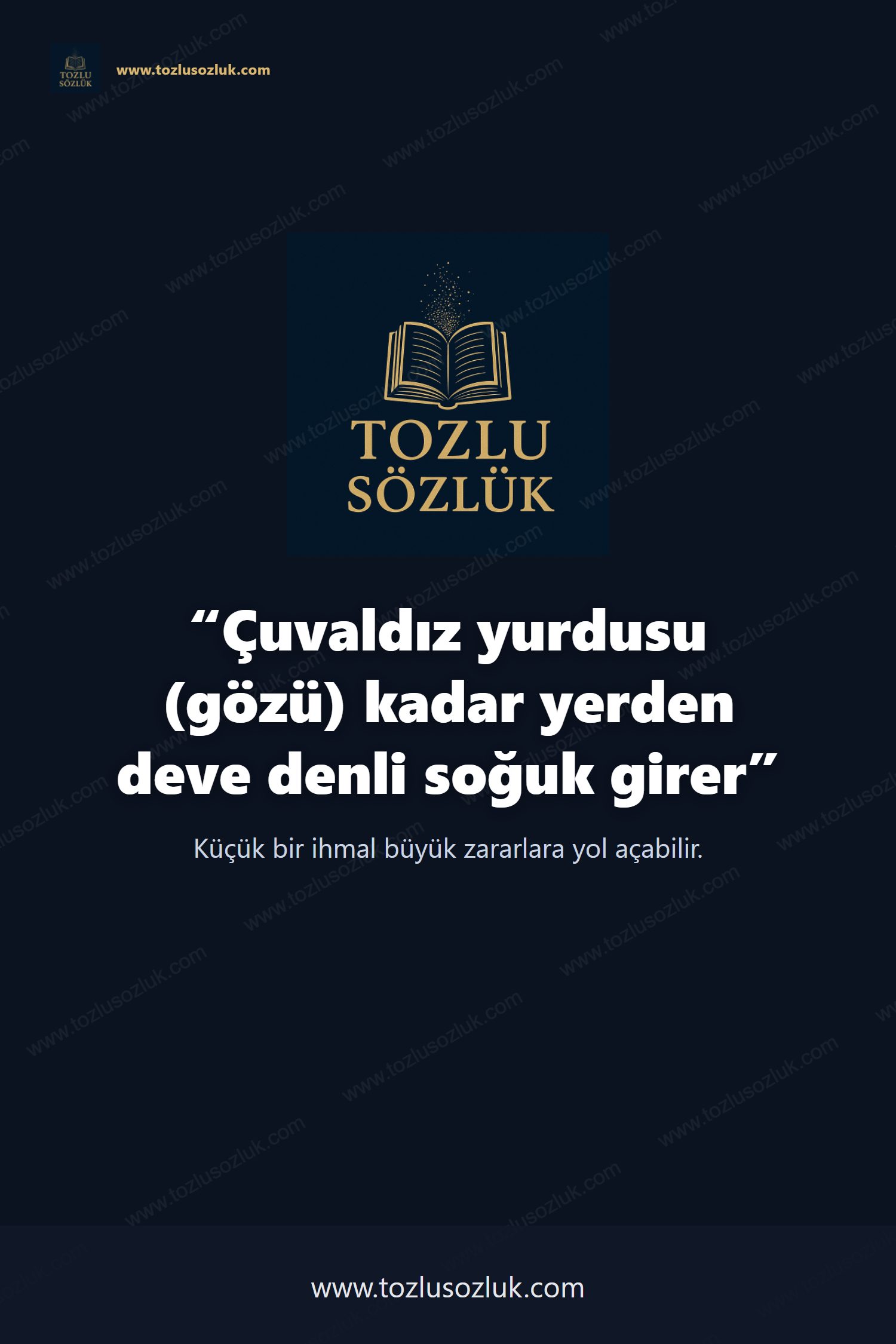 Çuvaldız yurdusu (gözü) kadar yerden deve denli soğuk girer Pinterest görseli