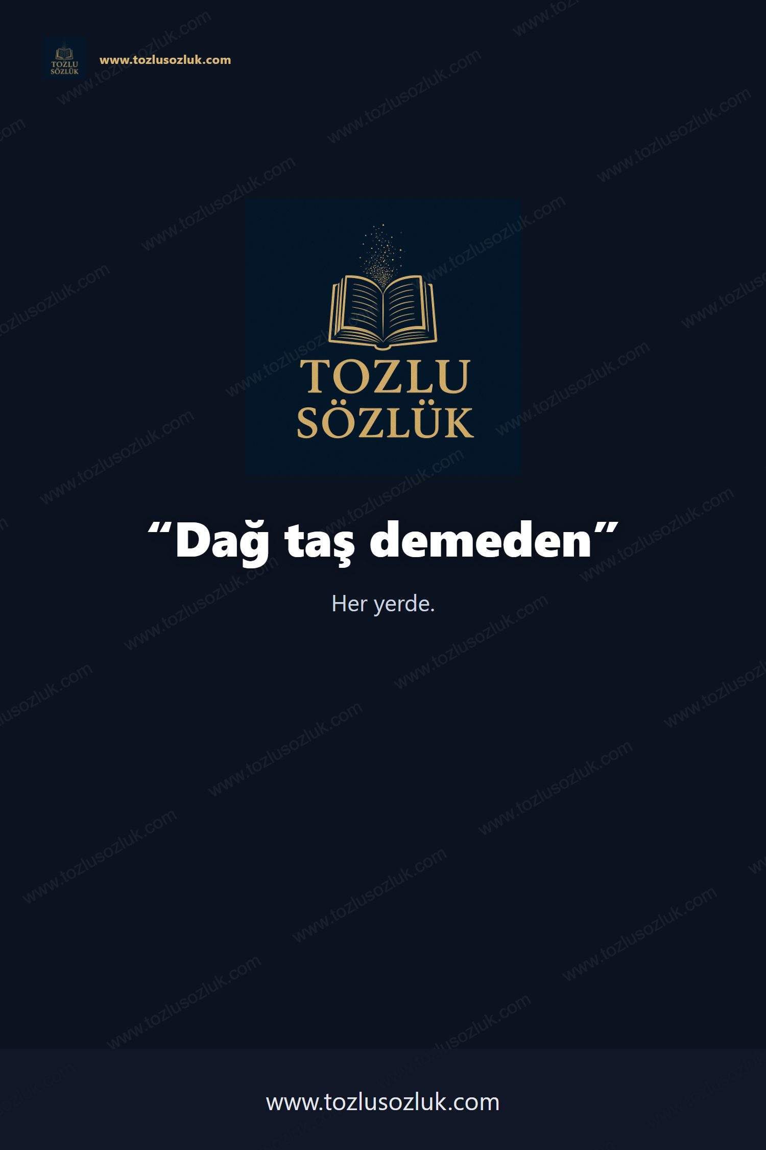 Dağ taş demeden Pinterest görseli