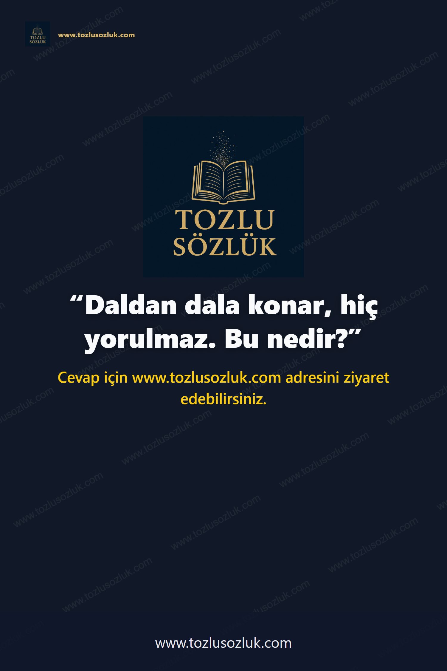 Daldan dala konar, hiç yorulmaz. Bu nedir? Pinterest görseli