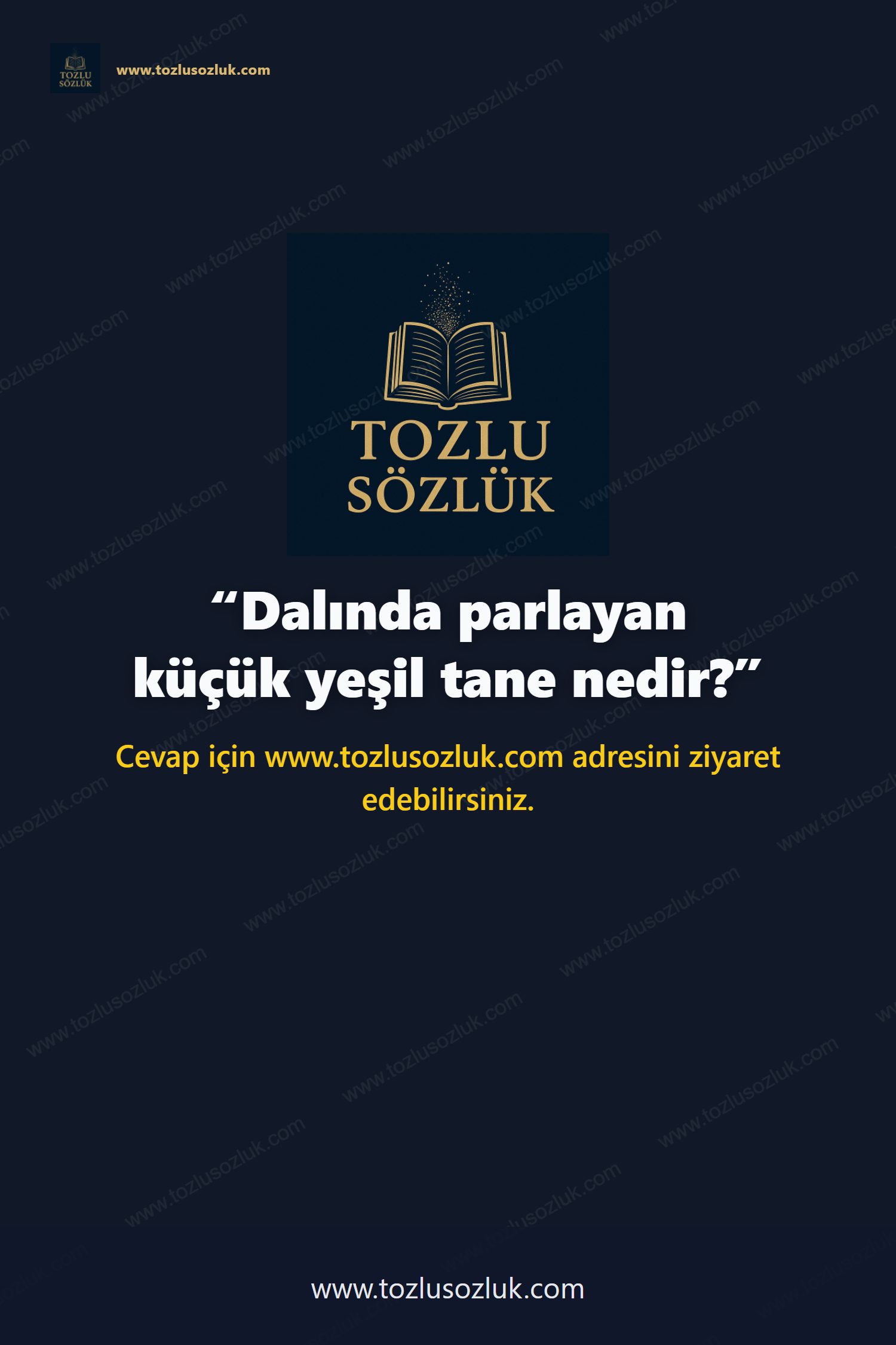 Dalında parlayan küçük yeşil tane nedir? Pinterest görseli