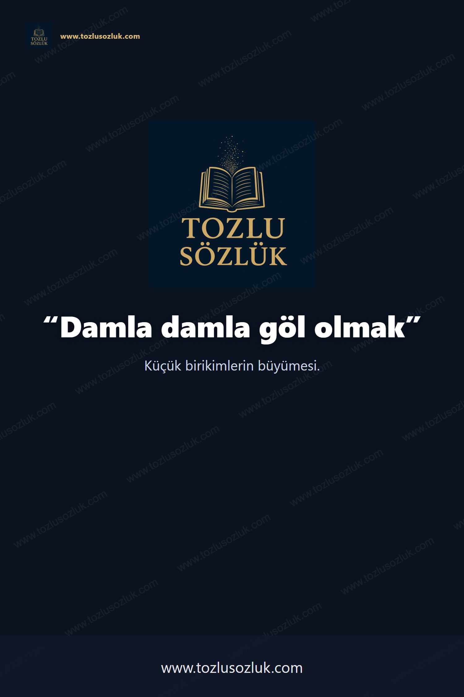 Damla damla göl olmak Pinterest görseli