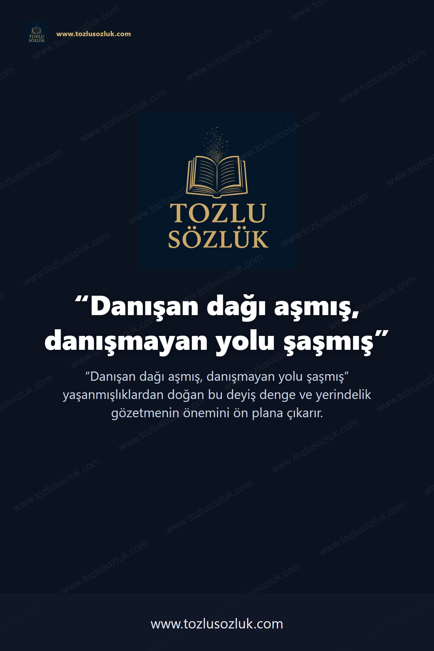 Danışan dağı aşmış, danışmayan yolu şaşmış Pinterest görseli