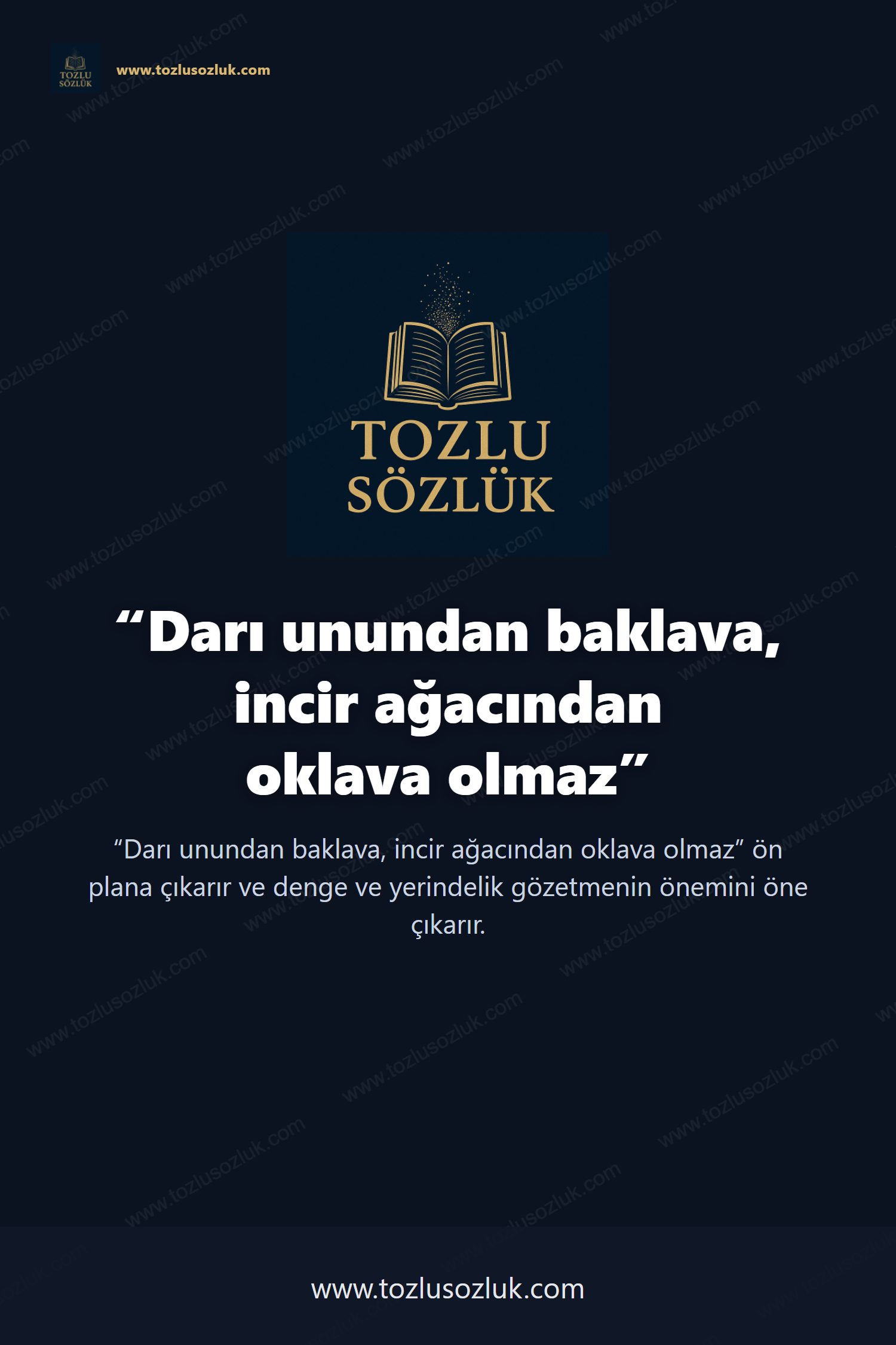 Darı unundan baklava, incir ağacından oklava olmaz Pinterest görseli