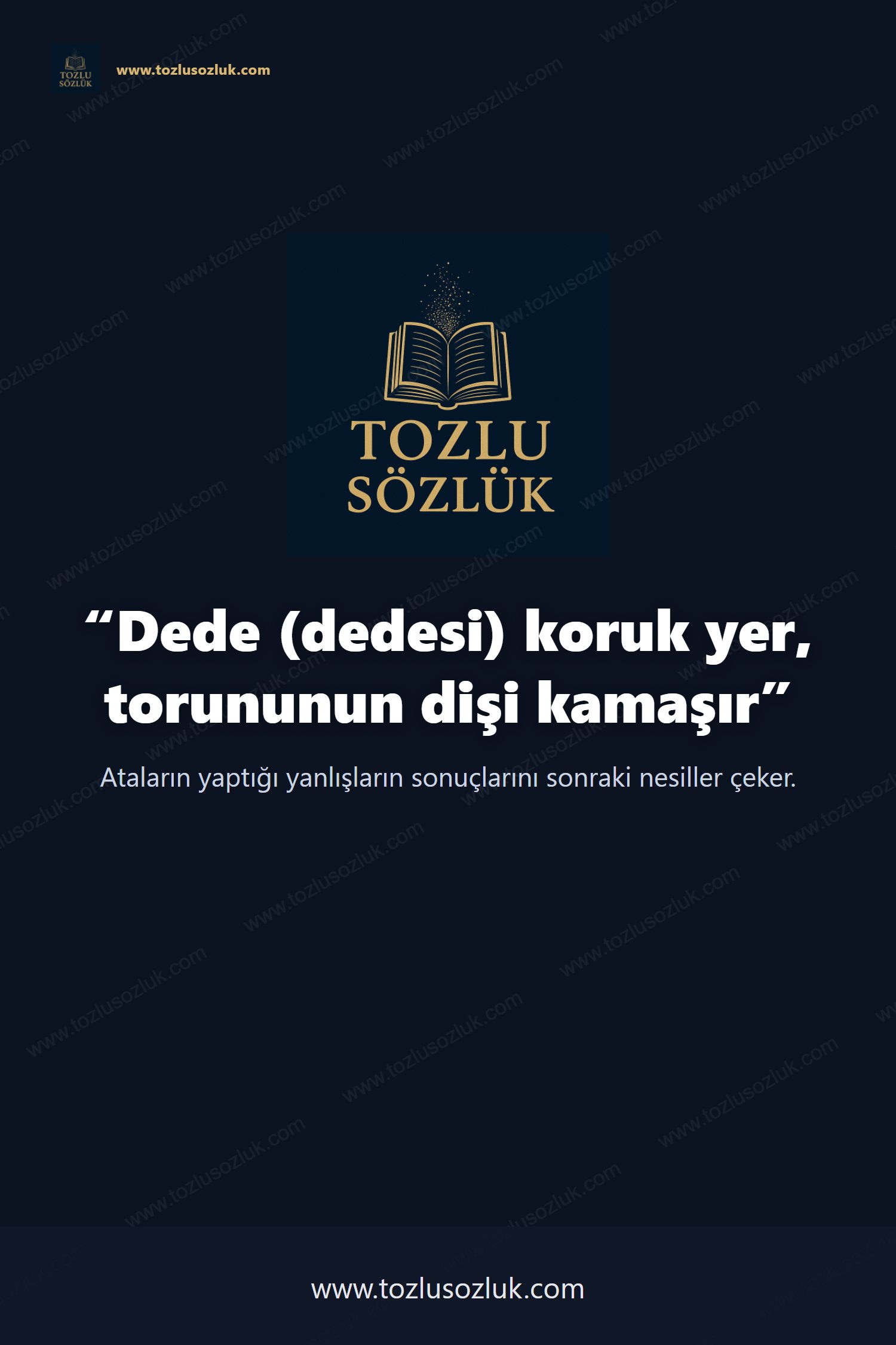 Dede (dedesi) koruk yer, torununun dişi kamaşır Pinterest görseli