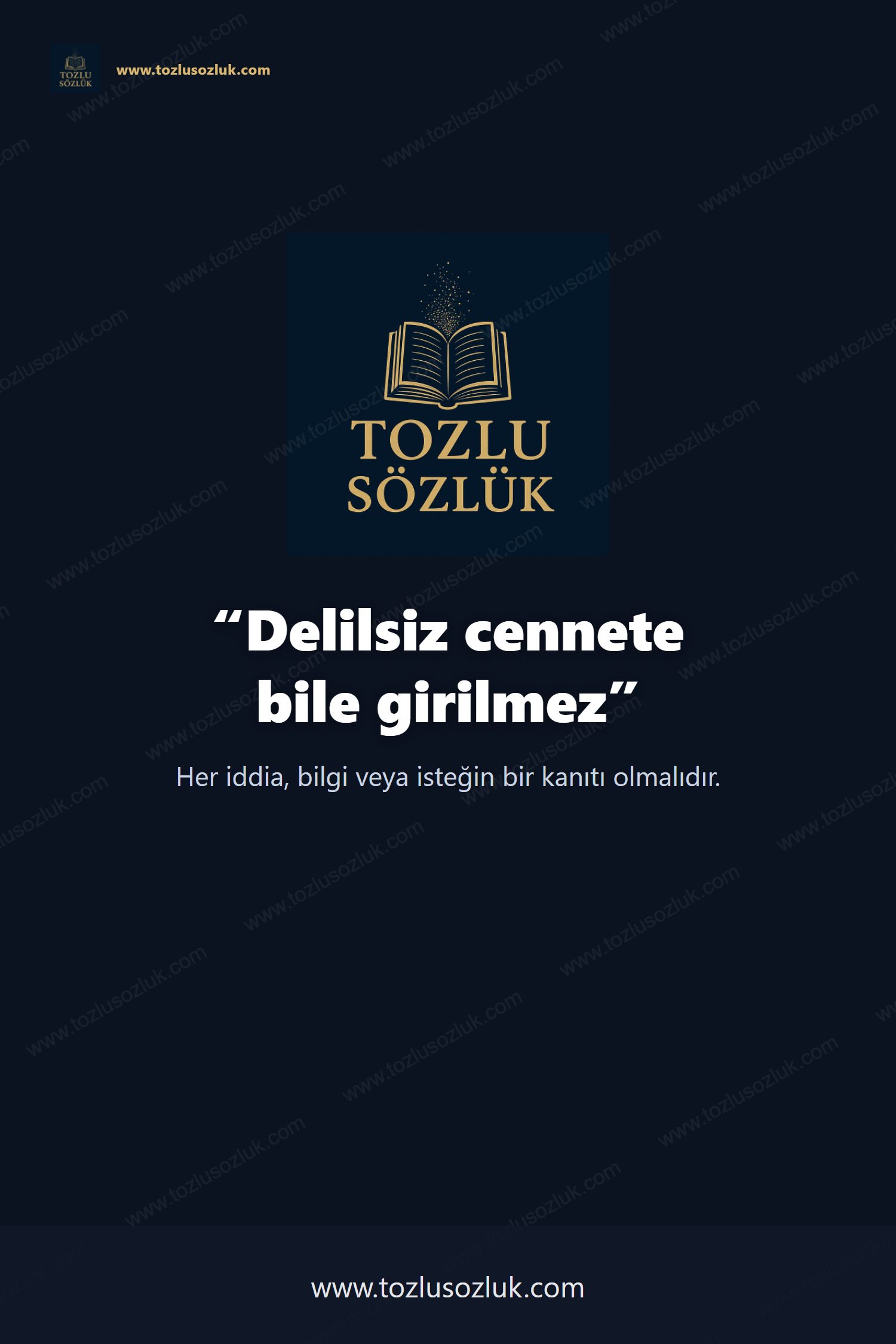 Delilsiz cennete bile girilmez Pinterest görseli