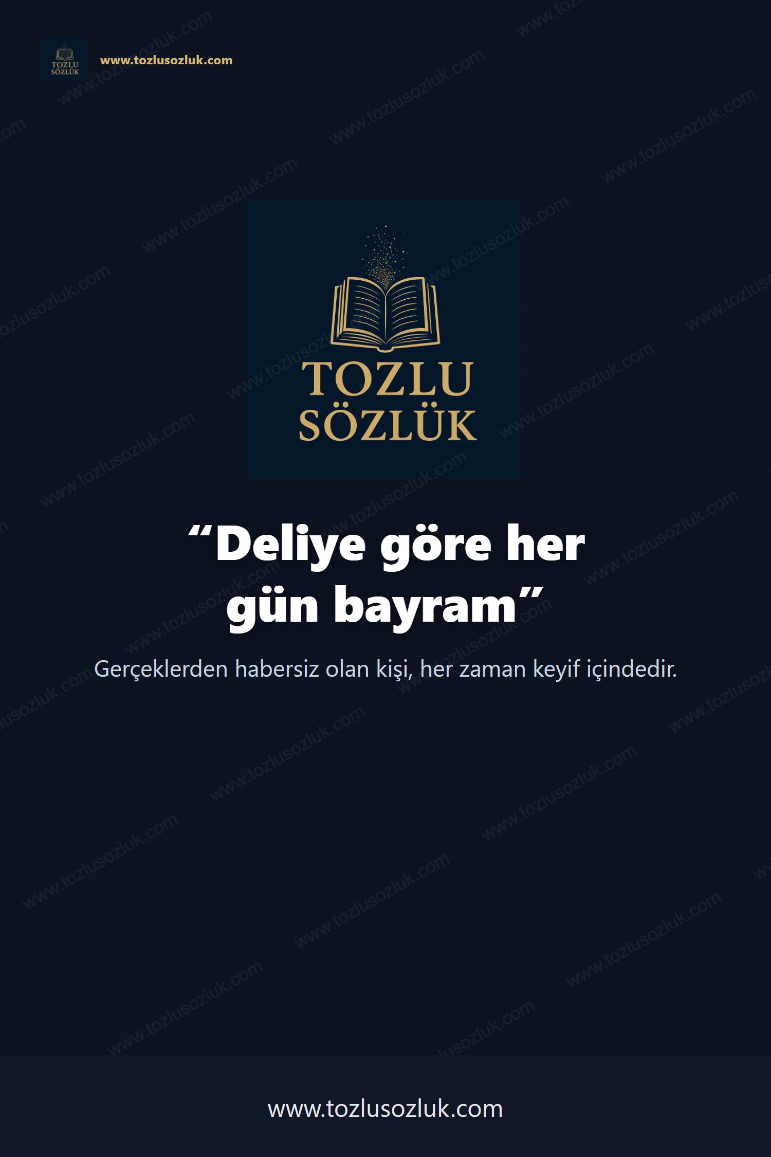 Deliye göre her gün bayram Pinterest görseli