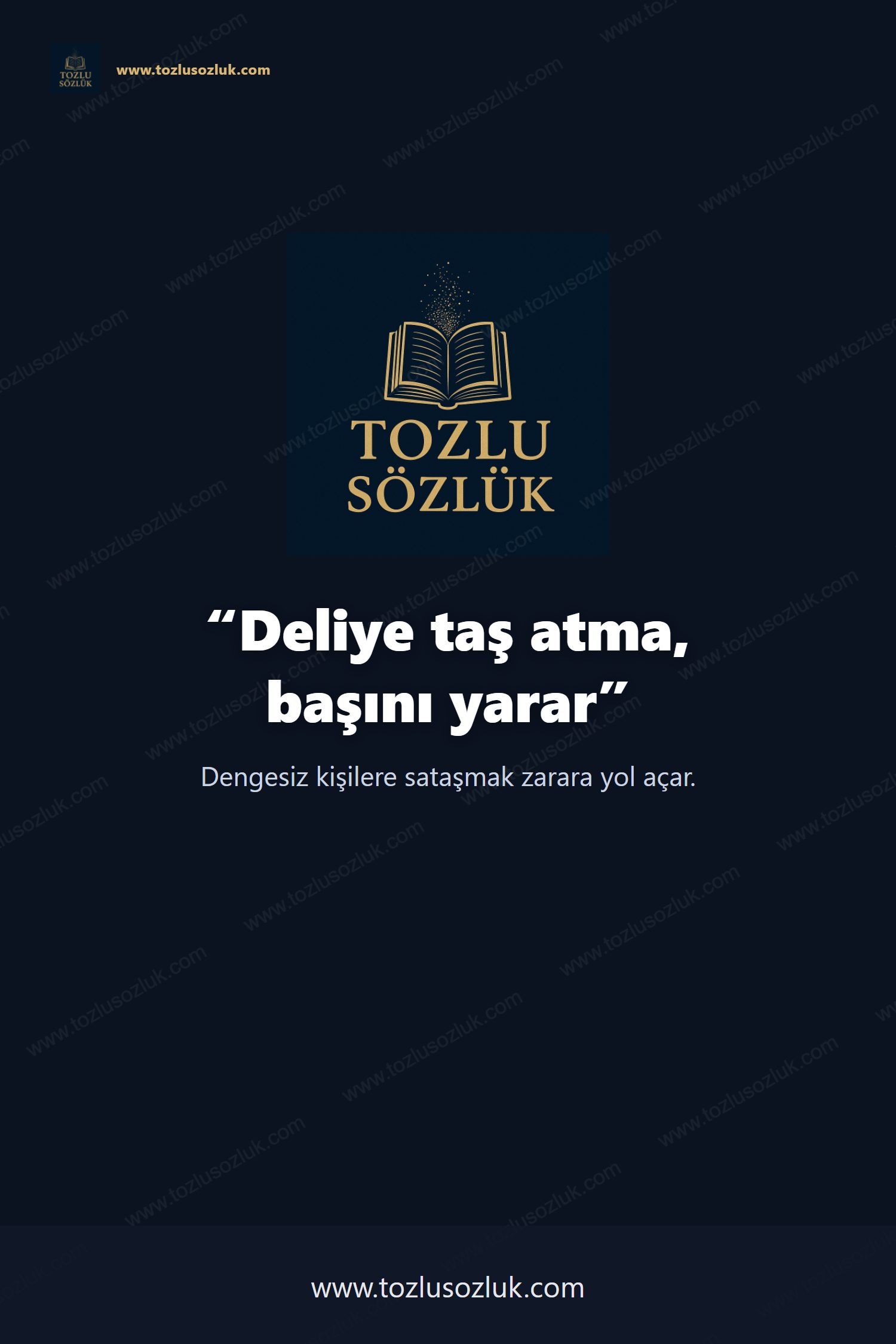 Deliye taş atma, başını yarar Pinterest görseli