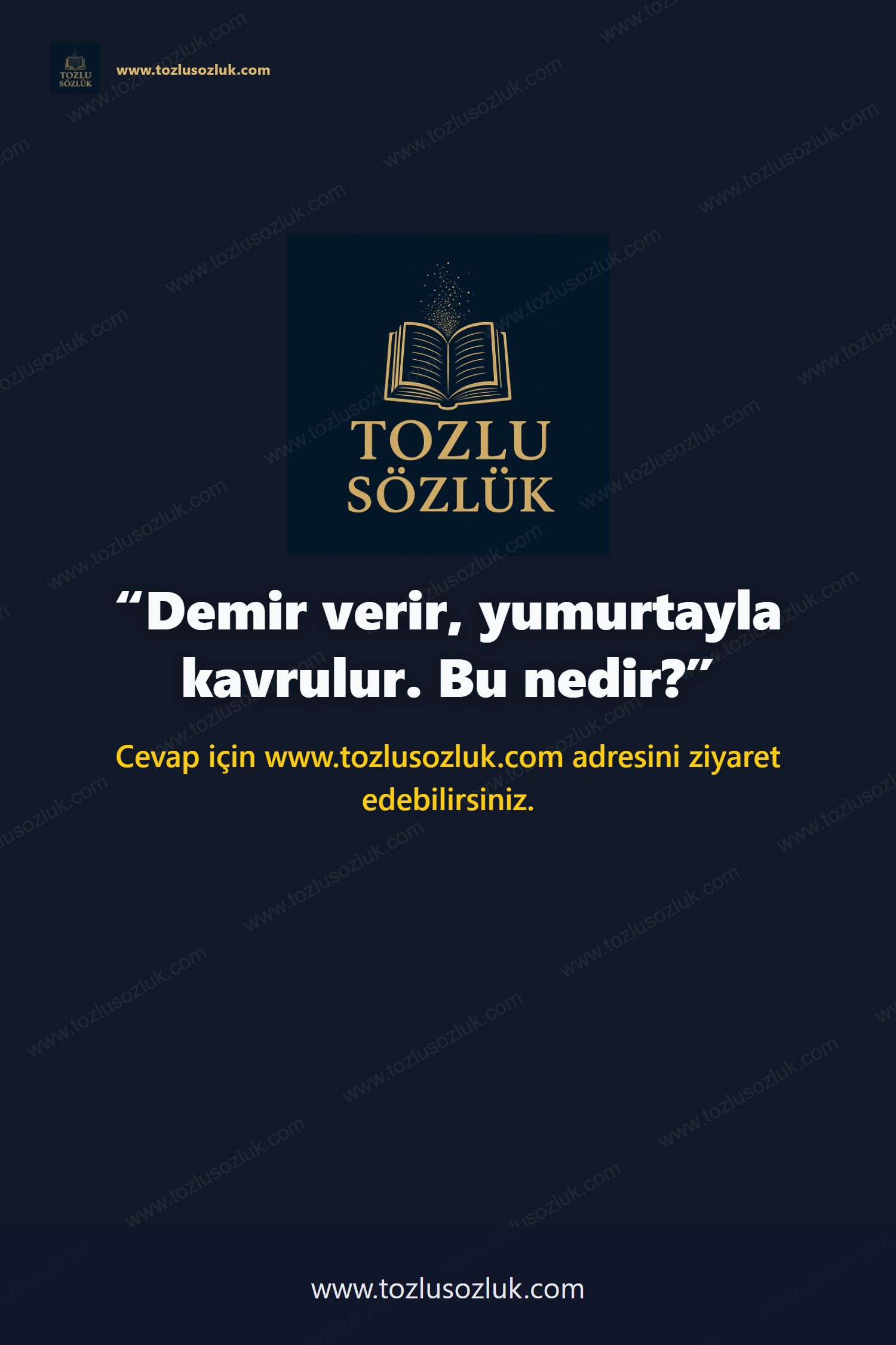 Demir verir, yumurtayla kavrulur. Bu nedir? Pinterest görseli