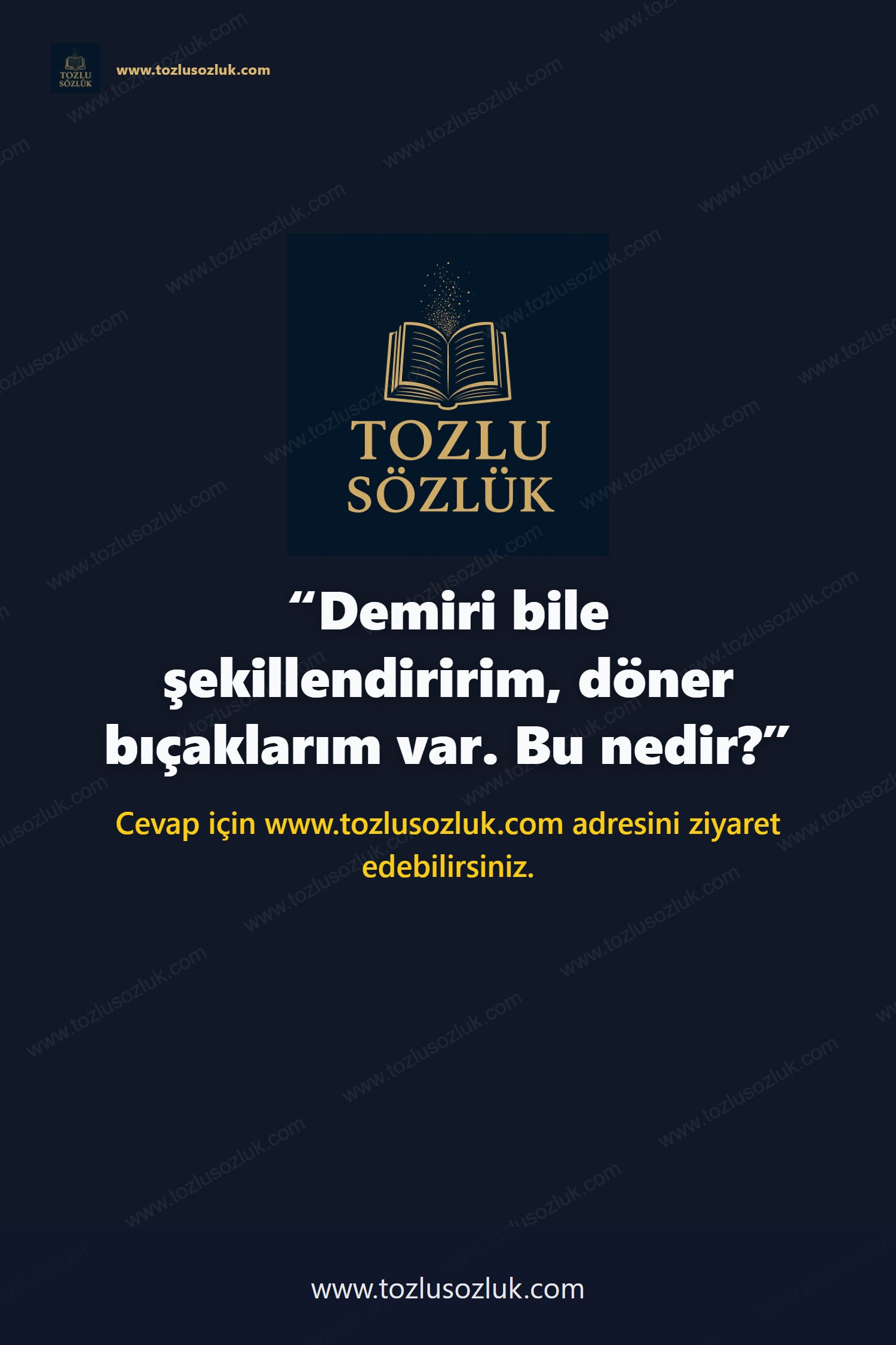 Demiri bile şekillendiririm, döner bıçaklarım var. Bu nedir? Pinterest görseli