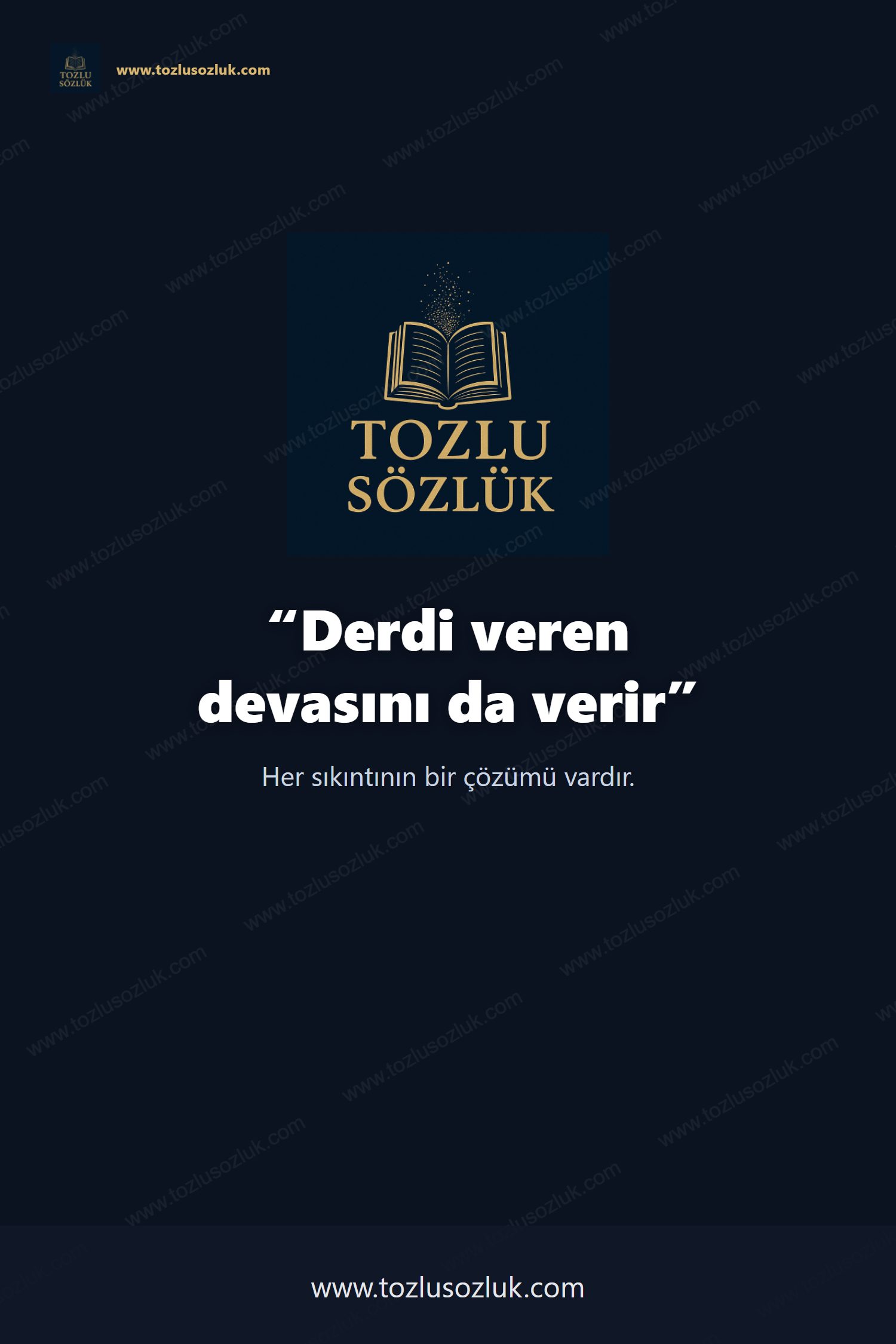 Derdi veren devasını da verir Pinterest görseli