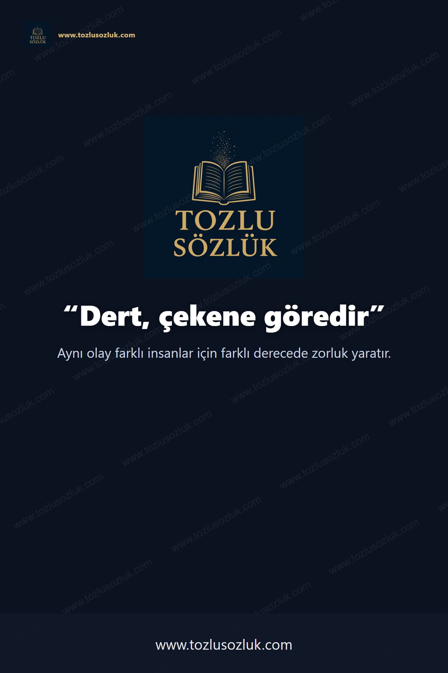 Dert, çekene göredir Pinterest görseli