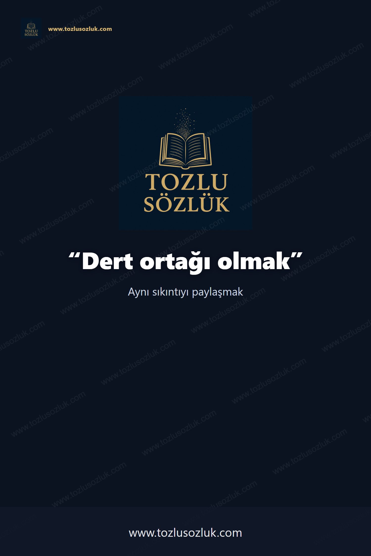 Dert ortağı olmak Pinterest görseli