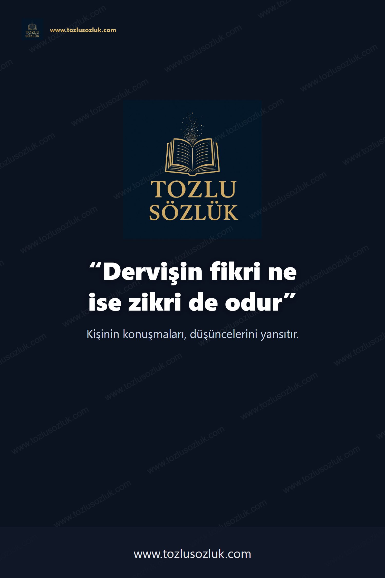 Dervişin fikri ne ise zikri de odur Pinterest görseli