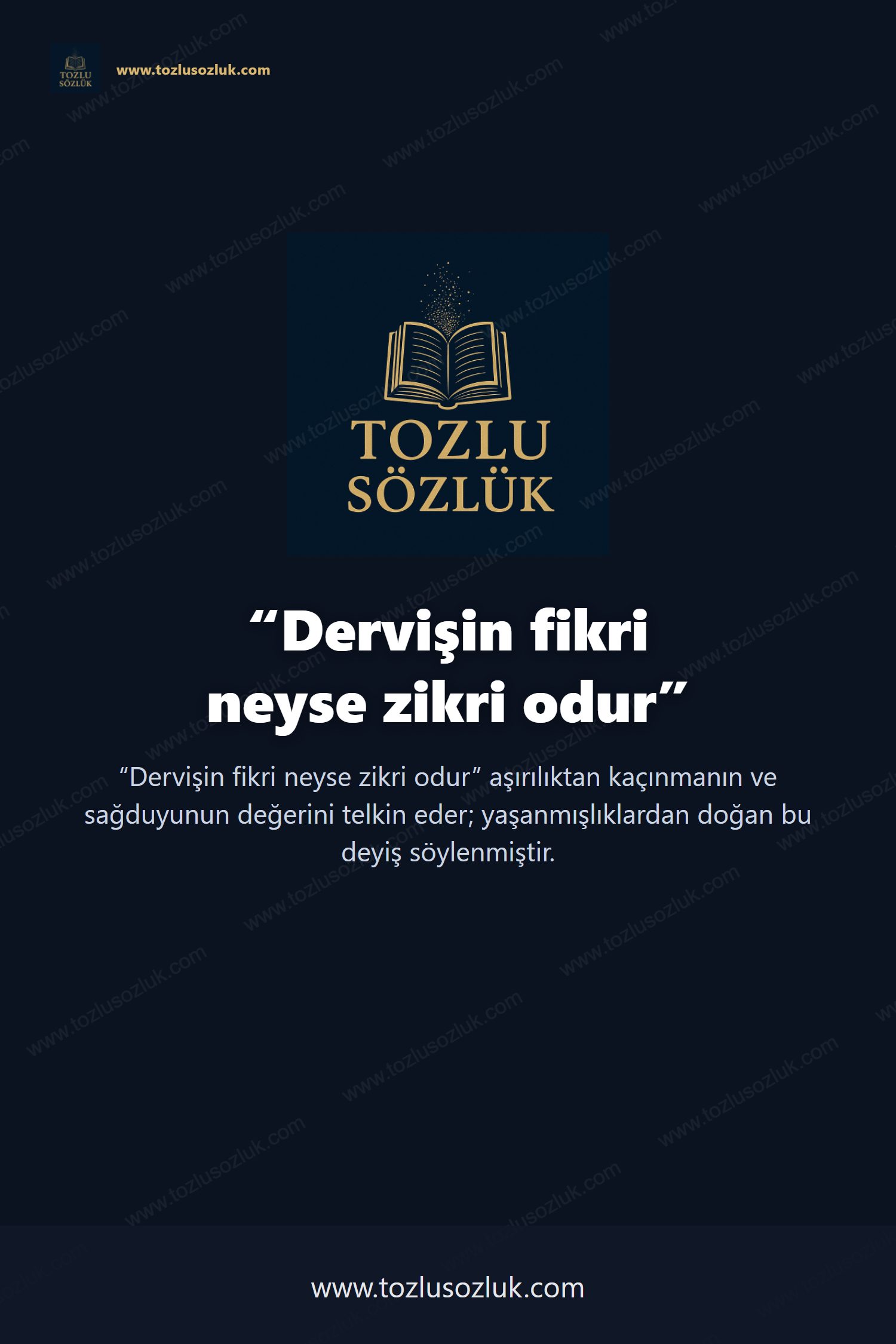 Dervişin fikri neyse zikri odur Pinterest görseli