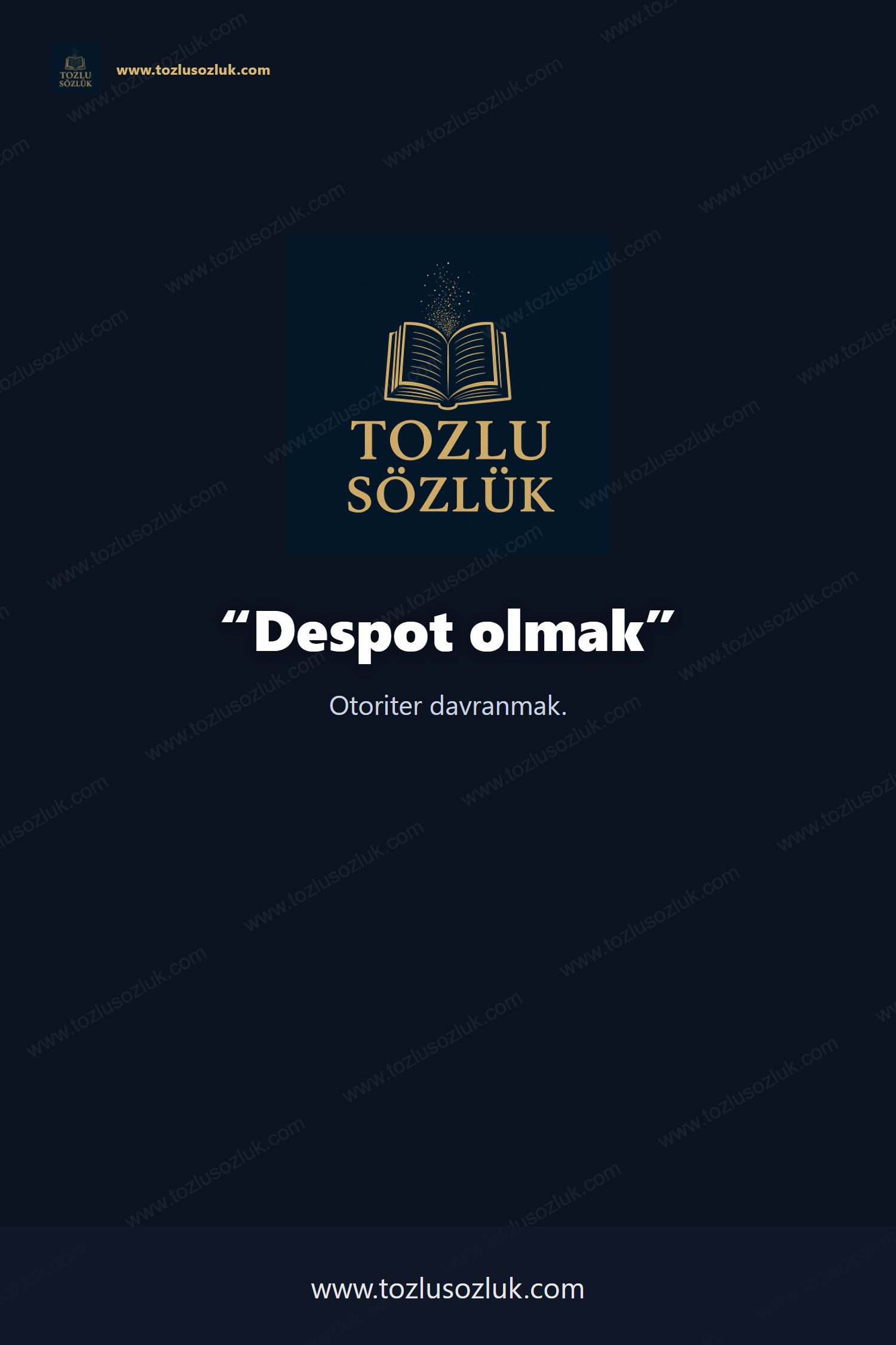 Despot olmak Pinterest görseli
